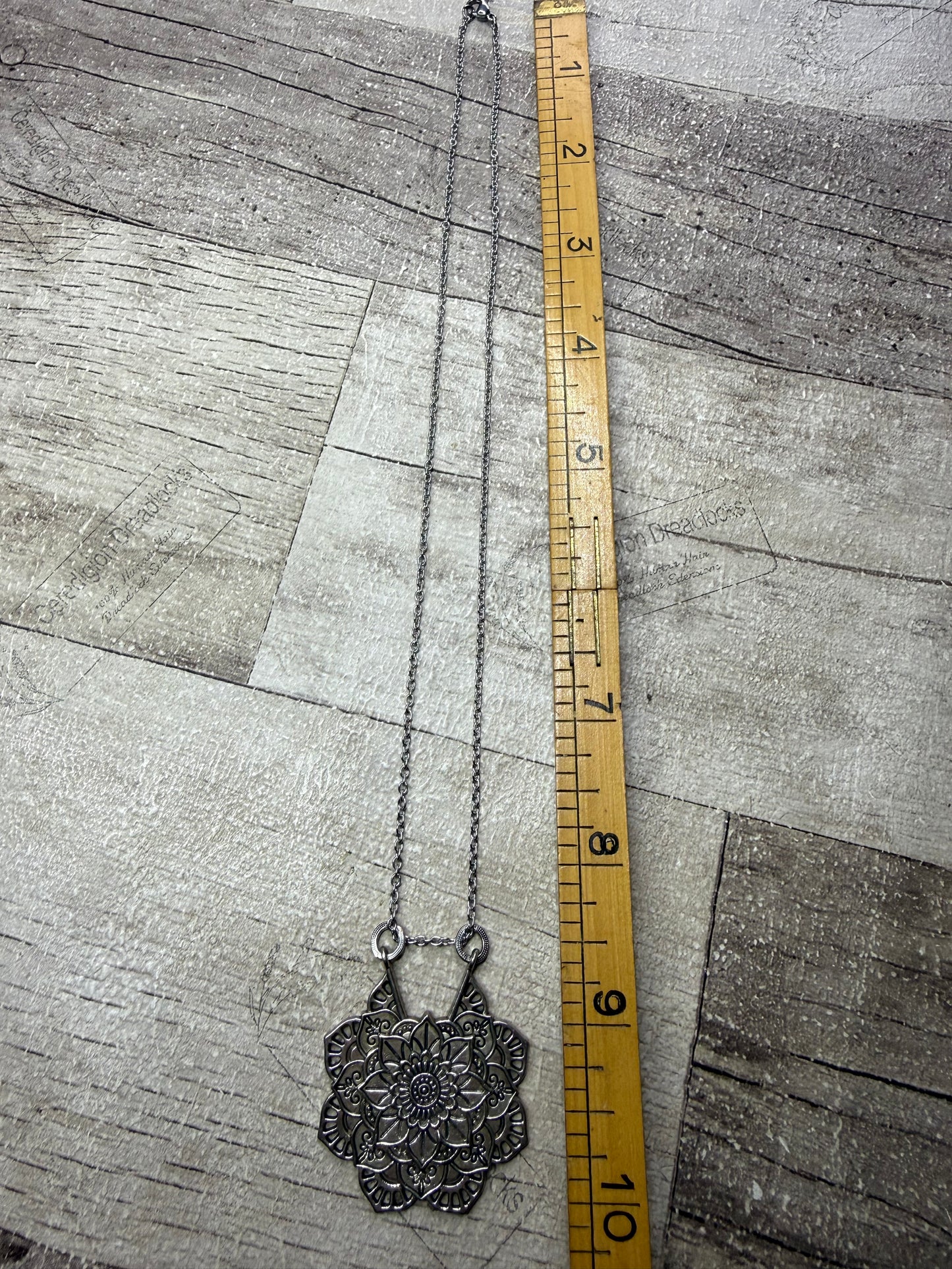 Mandala Pendant Necklace - Silver Tone - Ceredigion Dreadlocks