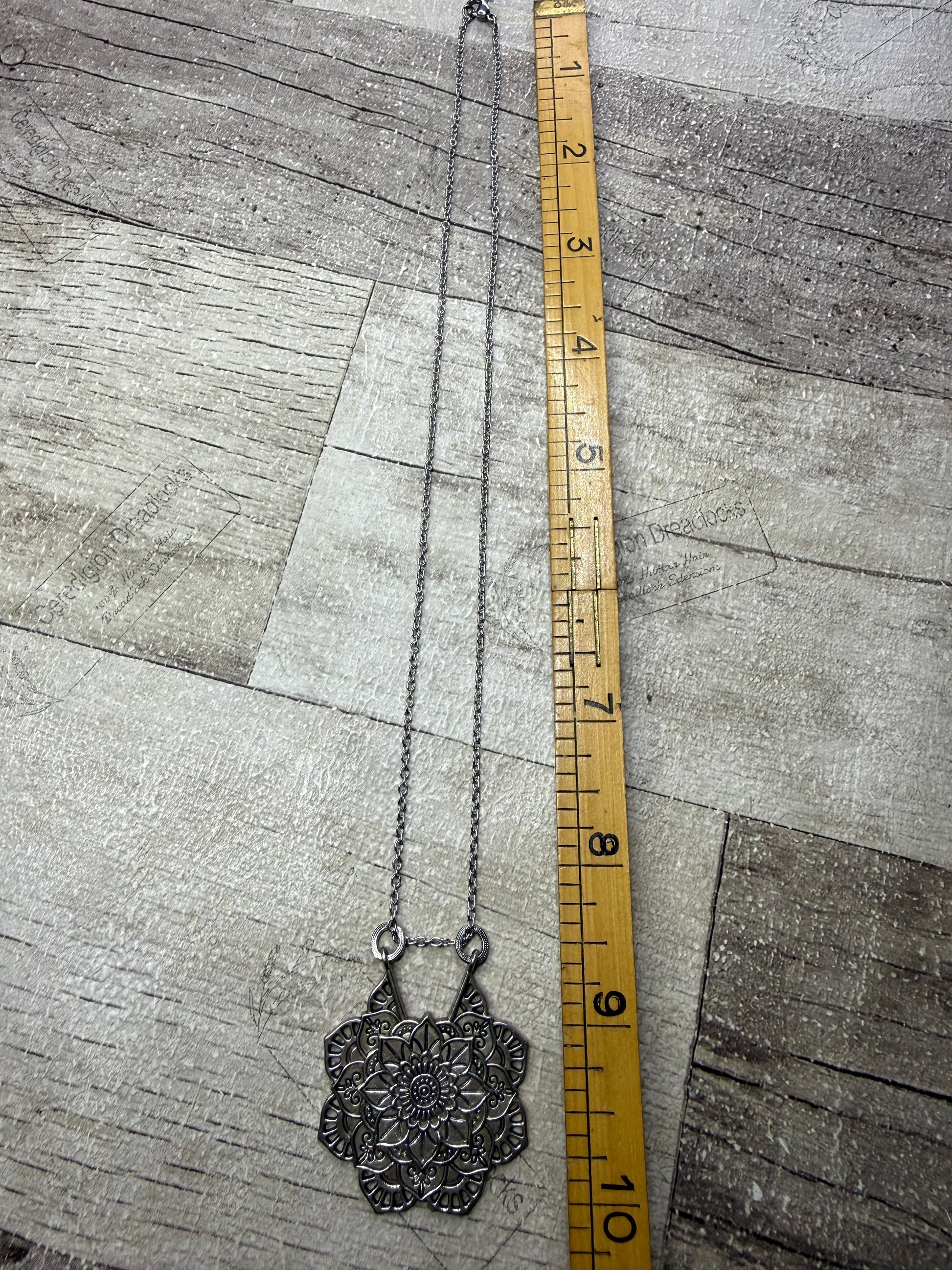 Mandala Pendant Necklace - Silver Tone - Ceredigion Dreadlocks