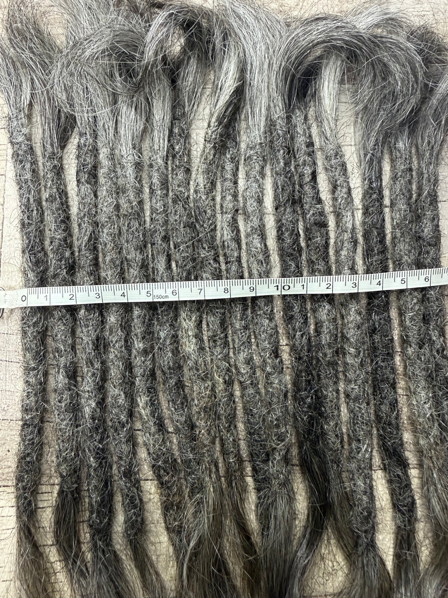 Raw Grey Salt & Pepper 16 inch Extensions - Ceredigion Dreadlocks