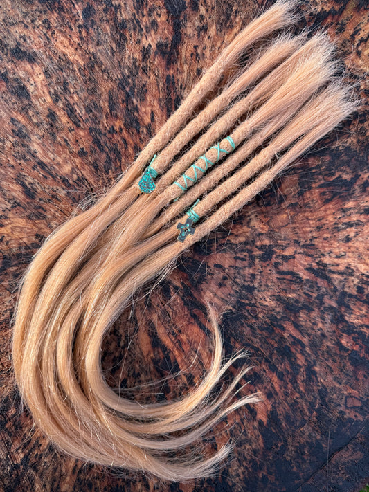 Strawberry Blonde Dreadlock Extensions 17 Inch