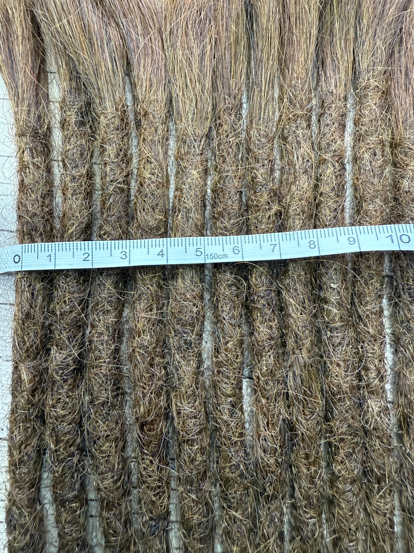 Medium Brown Straight Dreadlock Extensions 13 Inch