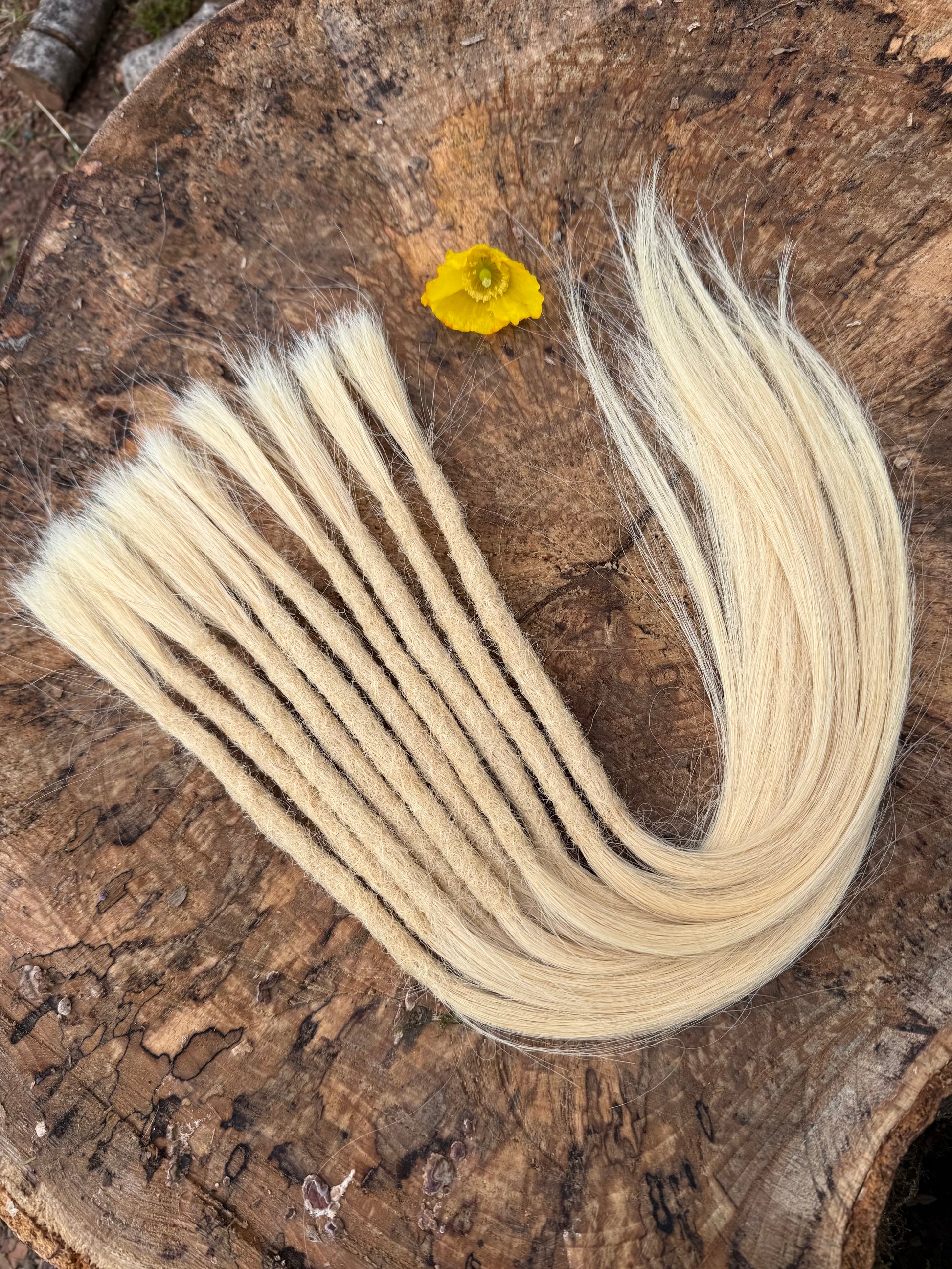 Light Blonde Extensions 18 Inch - Ceredigion Dreadlocks