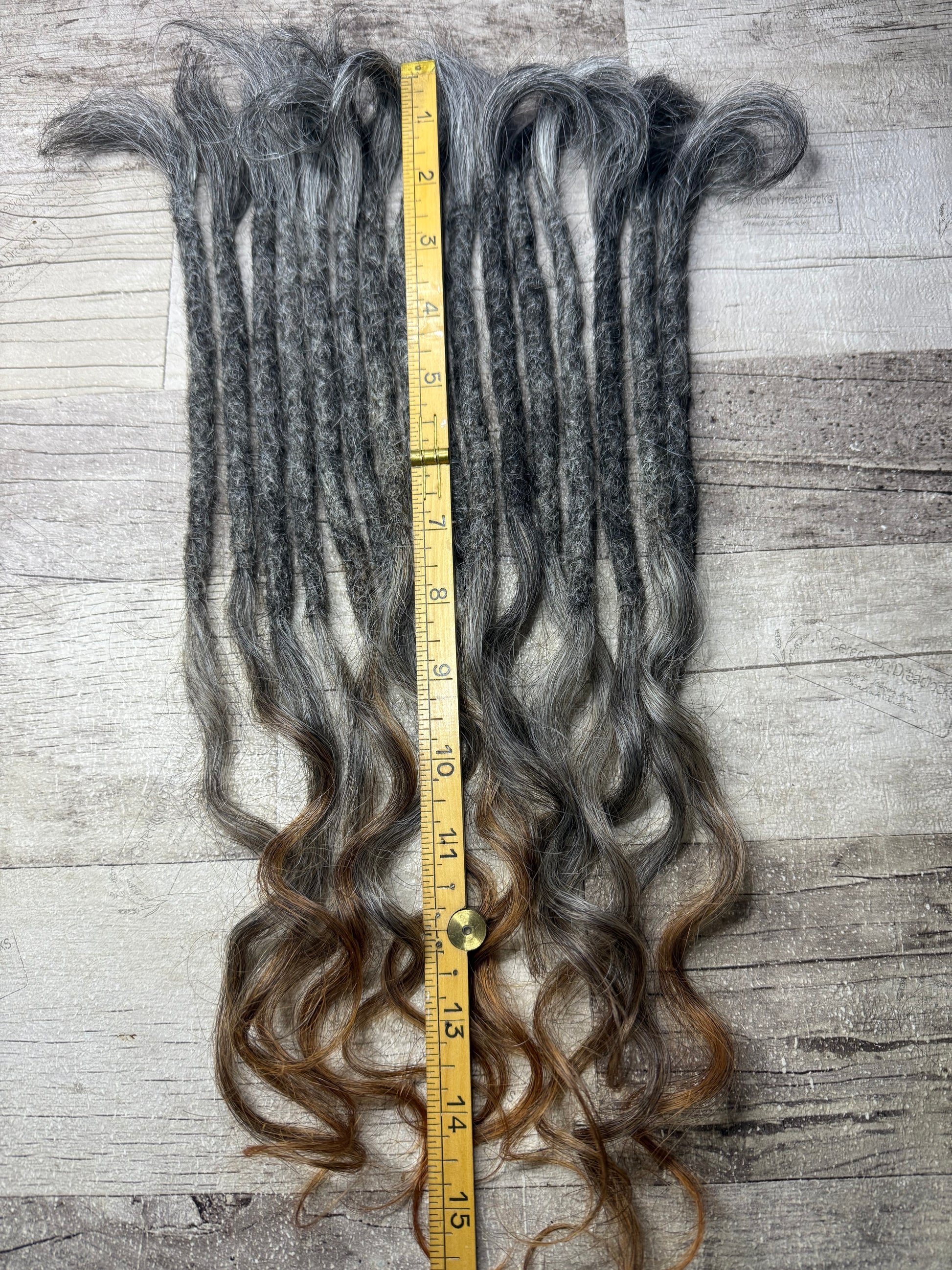 Raw Grey Salt & Pepper 16 inch Extensions - Ceredigion Dreadlocks