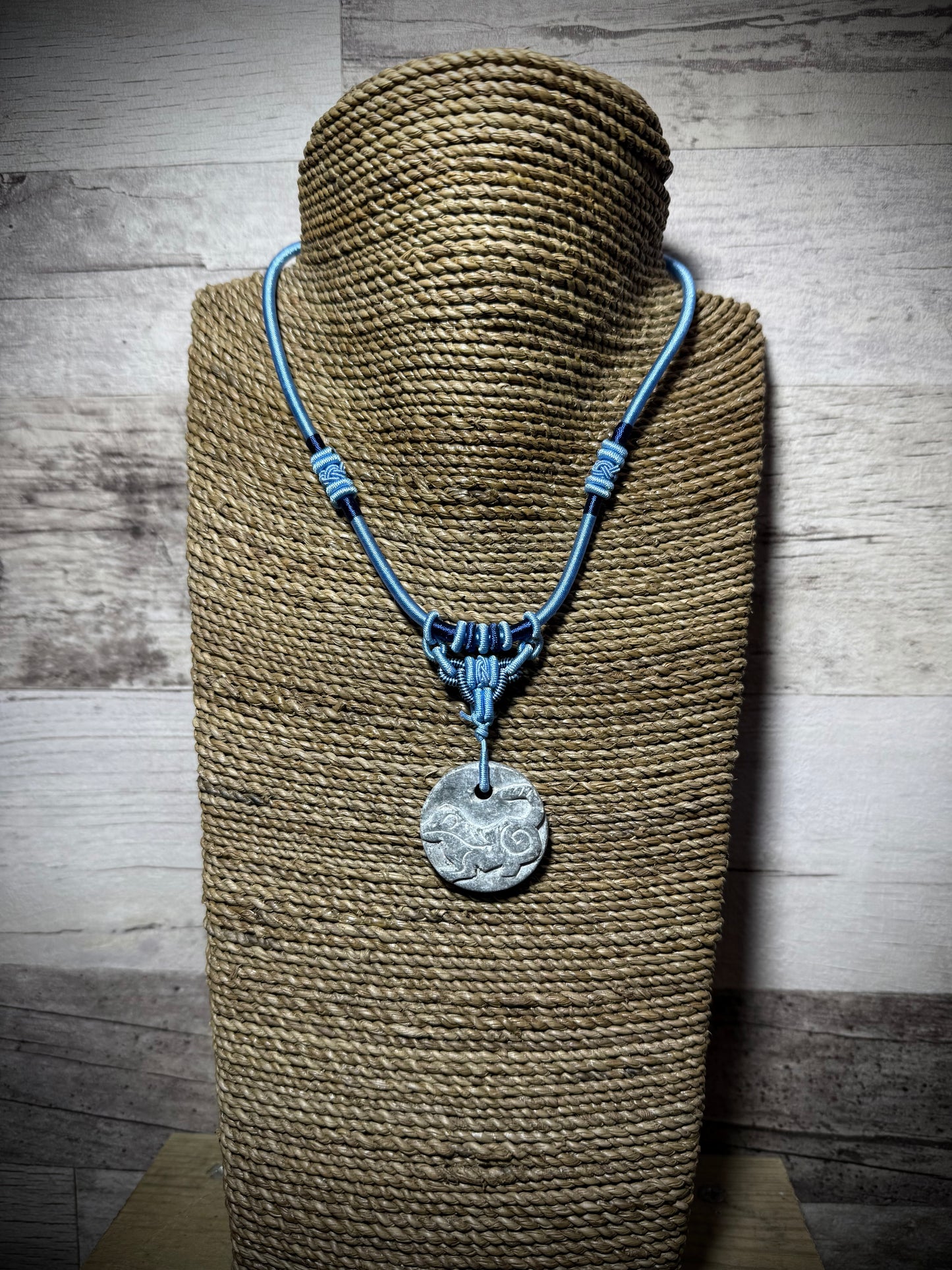Hand Carved Stone Necklace - Otter - Ceredigion Dreadlocks