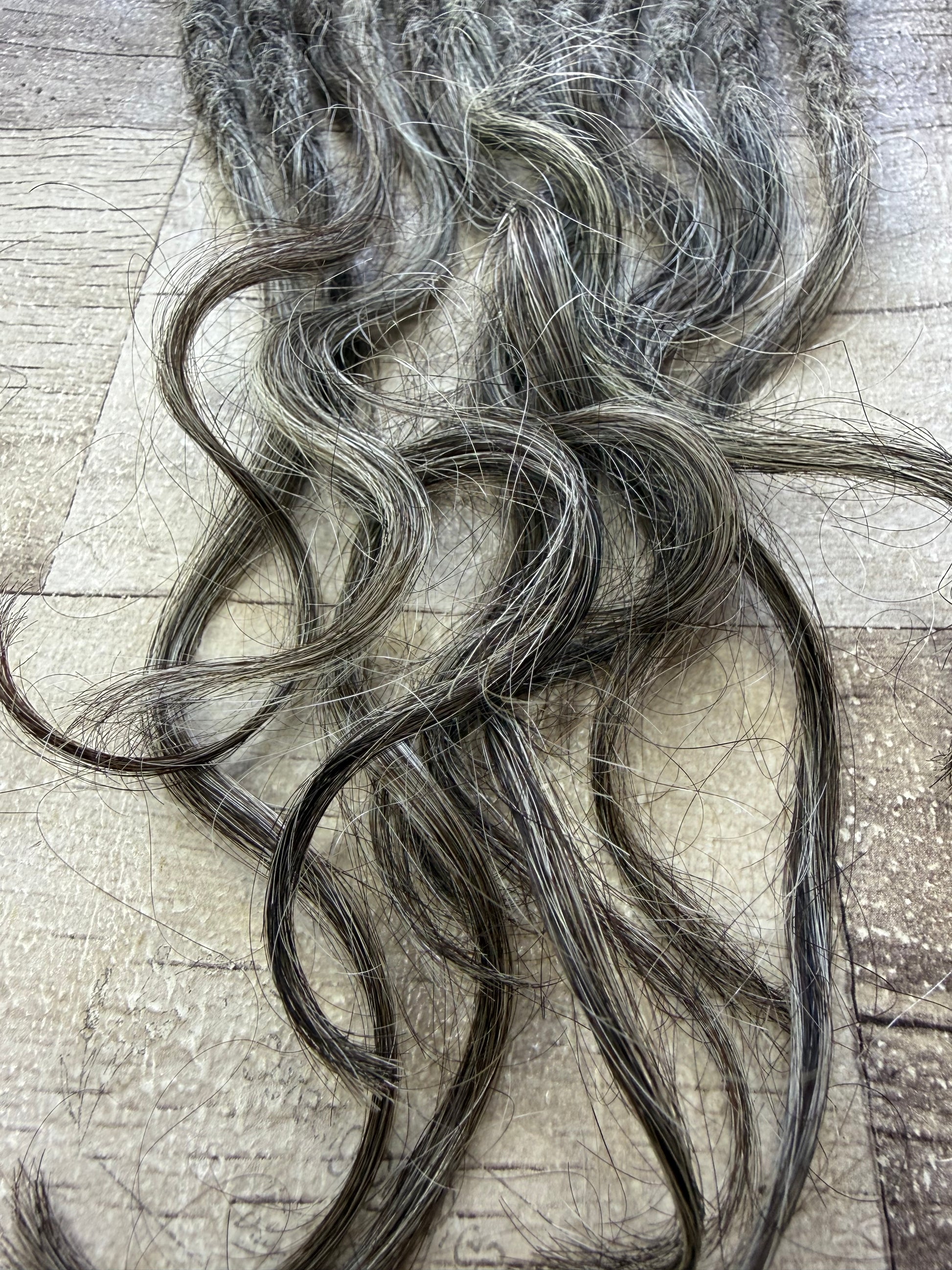 Raw Salt & Pepper Dreadlock Extensions 13 Inch - Ceredigion Dreadlocks
