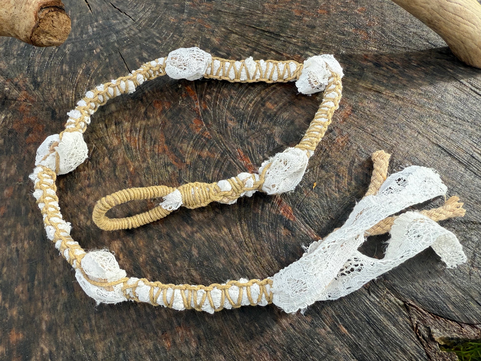 Macrame Hair Wrap - Lace - Ceredigion Dreadlocks