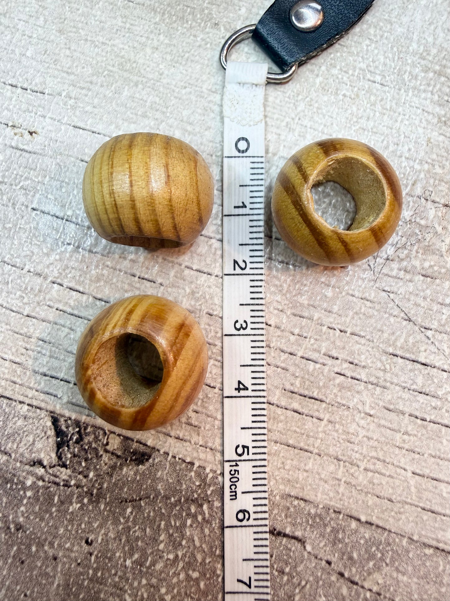 Wooden Beads - Natural 1cm Hole - Ceredigion Dreadlocks