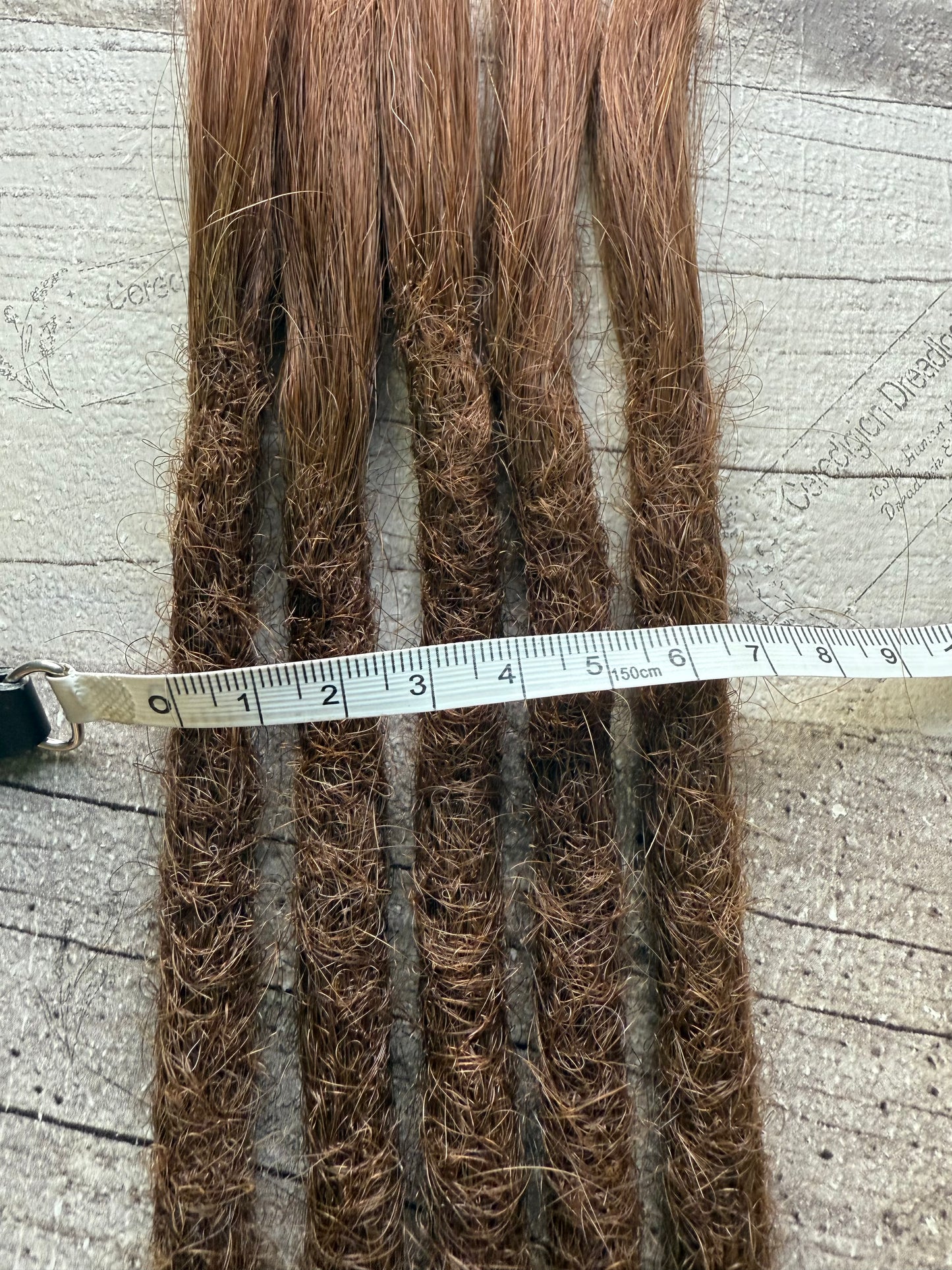 Dark Auburn 15 inch Curly Extensions - Ceredigion Dreadlocks