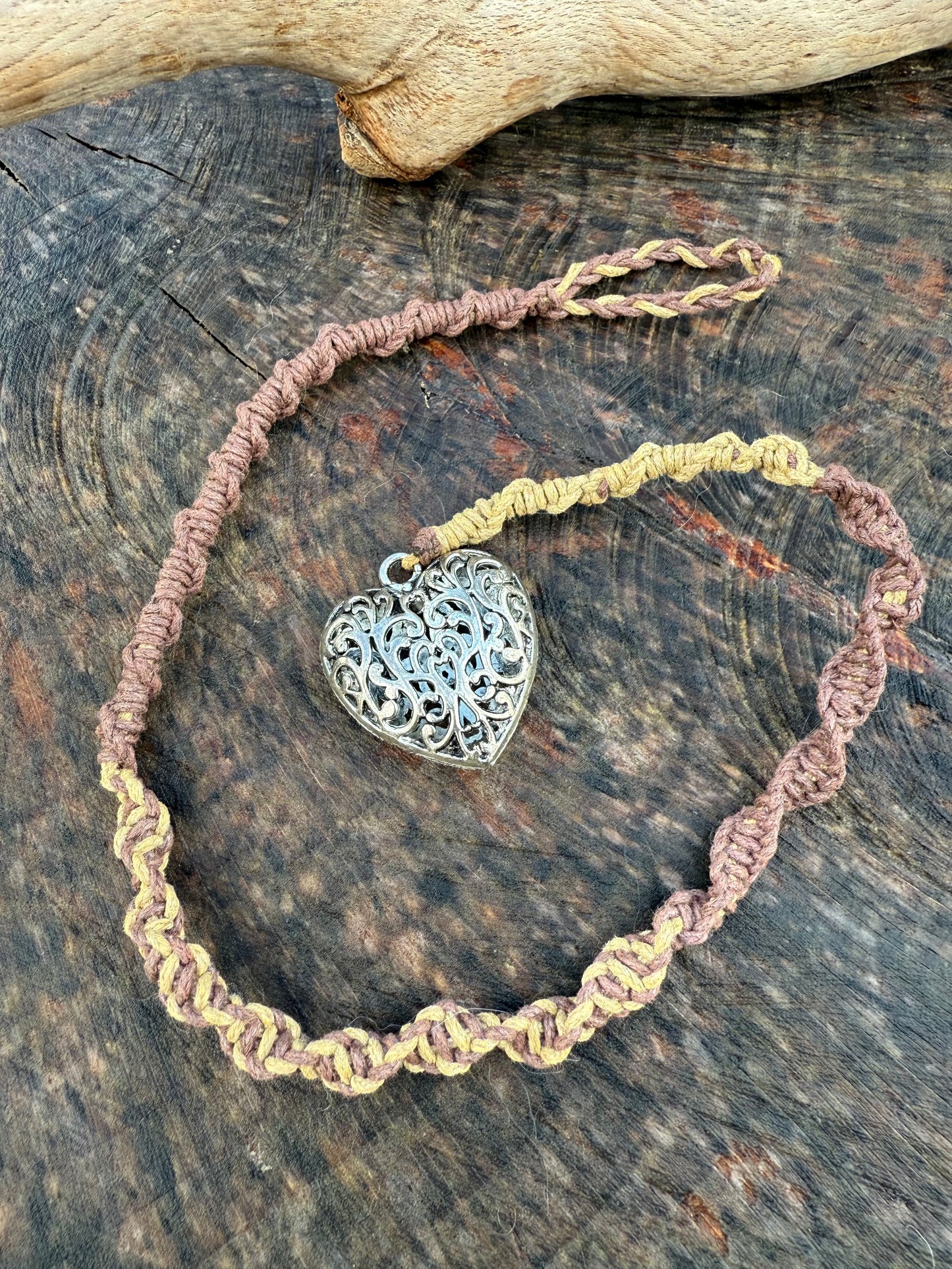 Macrame Hair Wrap - Heart - Ceredigion Dreadlocks