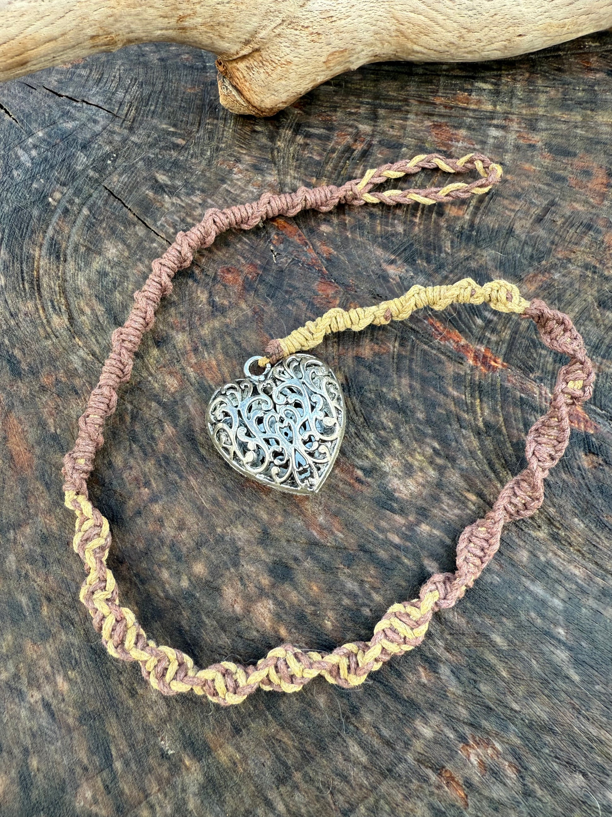 Macrame Hair Wrap - Heart - Ceredigion Dreadlocks