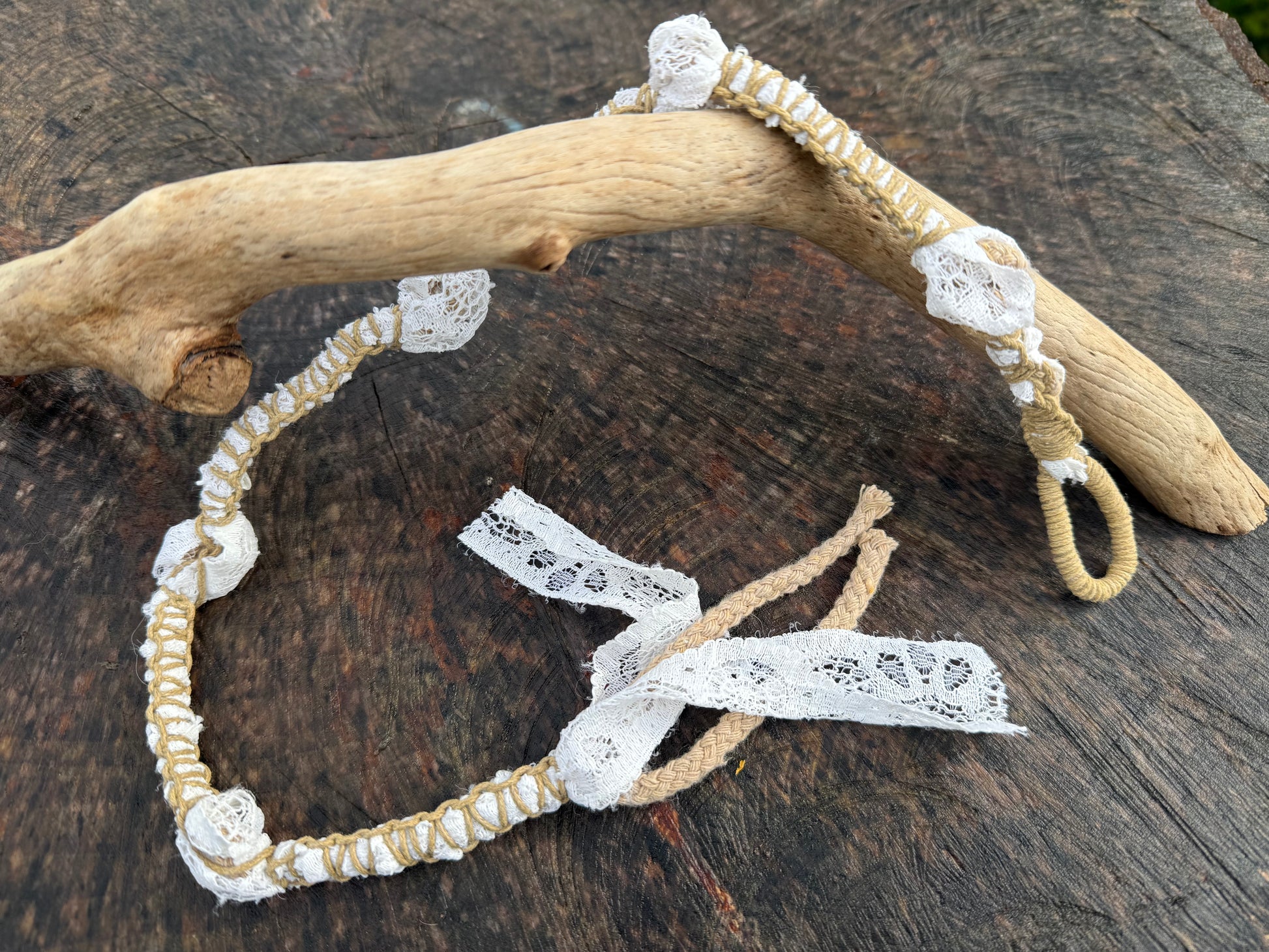 Macrame Hair Wrap - Lace - Ceredigion Dreadlocks