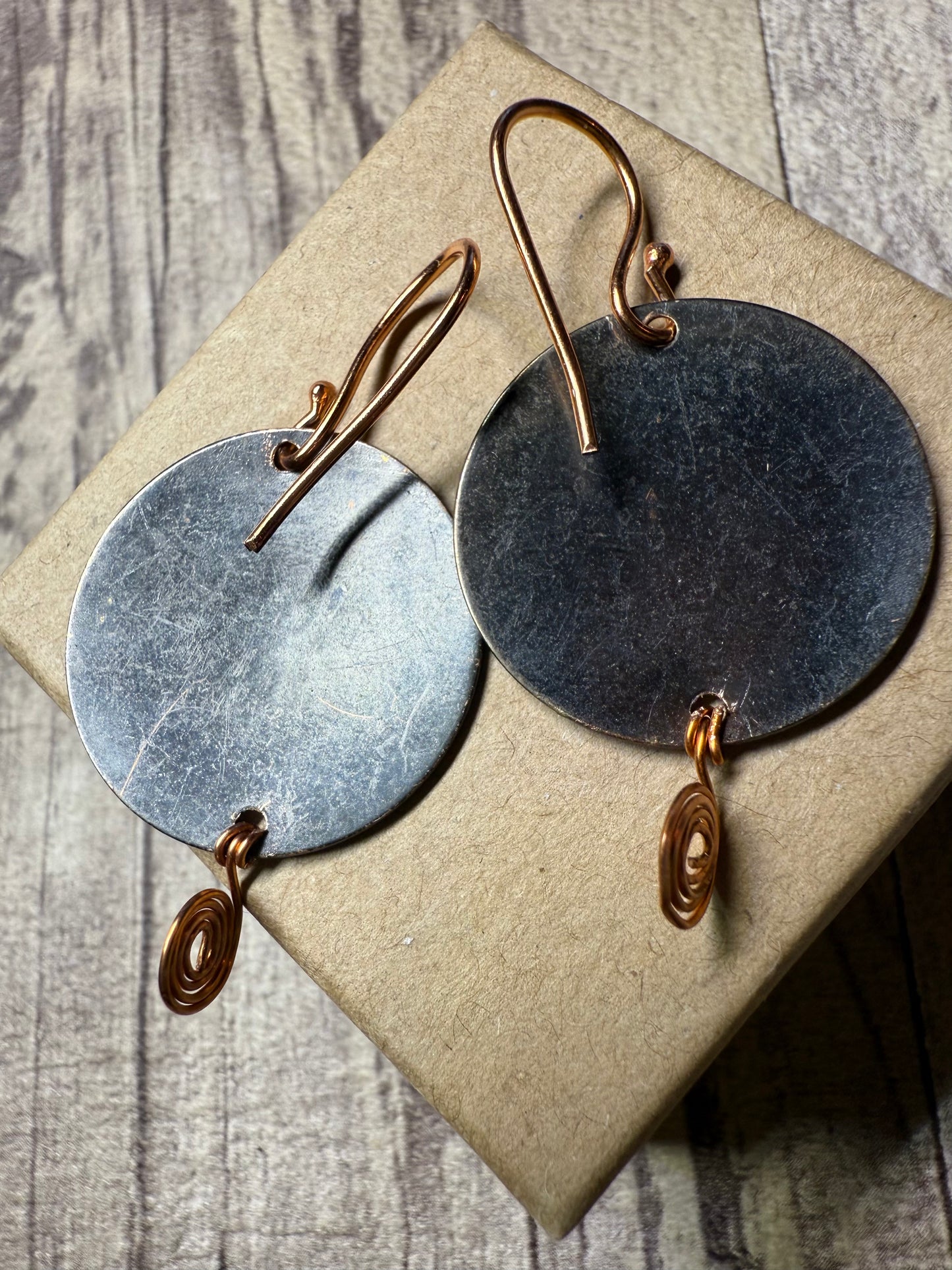Copper Flower Earrings - Ceredigion Dreadlocks