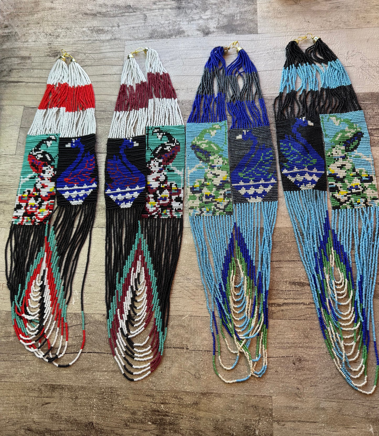 Ethnic Beaded Necklace - Bird
