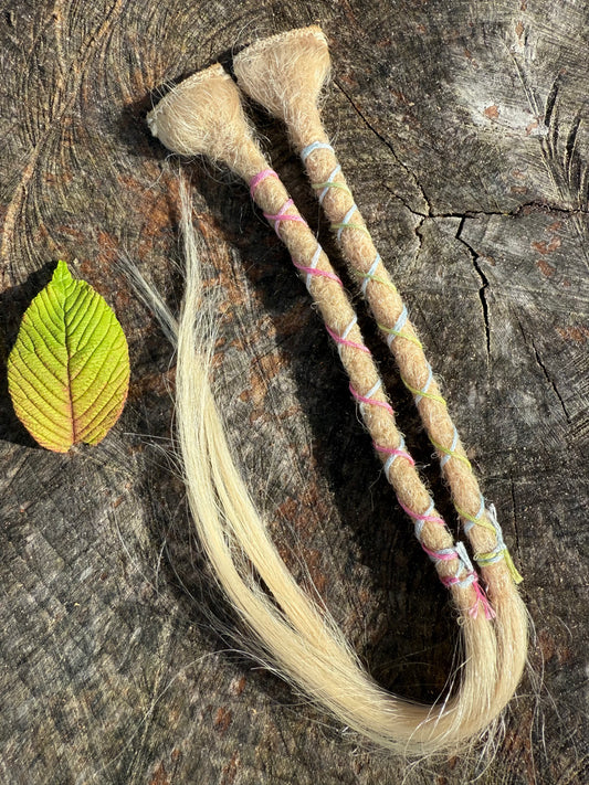 2 Clip In Extra Light Blonde 16 Inch Extensions - Ceredigion Dreadlocks