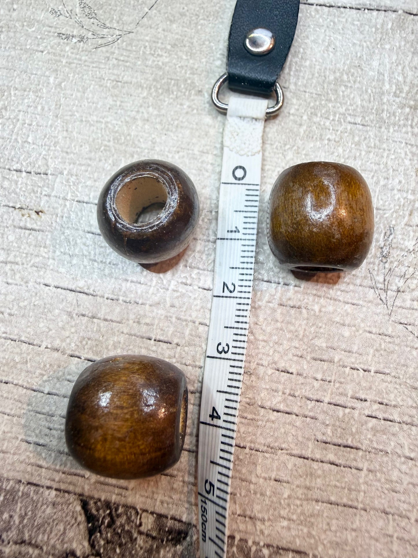 Wooden Beads - Brown 8mm Hole - Ceredigion Dreadlocks