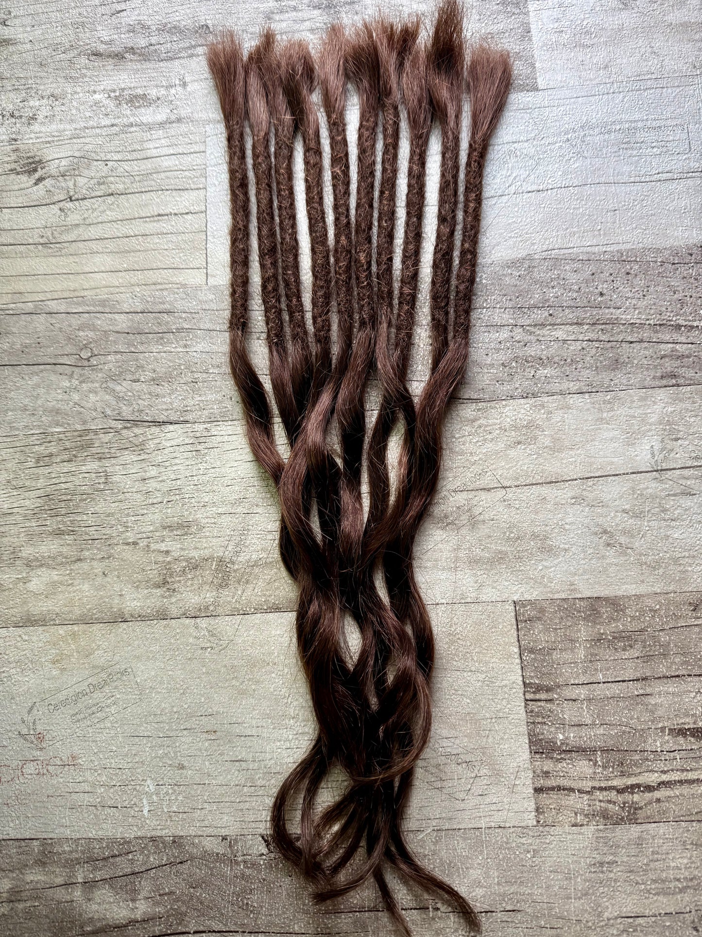 Medium Brown Wave Dreadlock Extensions 13 or 17 Inch - Ceredigion Dreadlocks