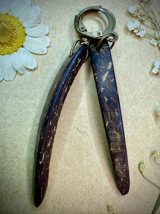 Coconut Wood Earrings - Ceredigion Dreadlocks