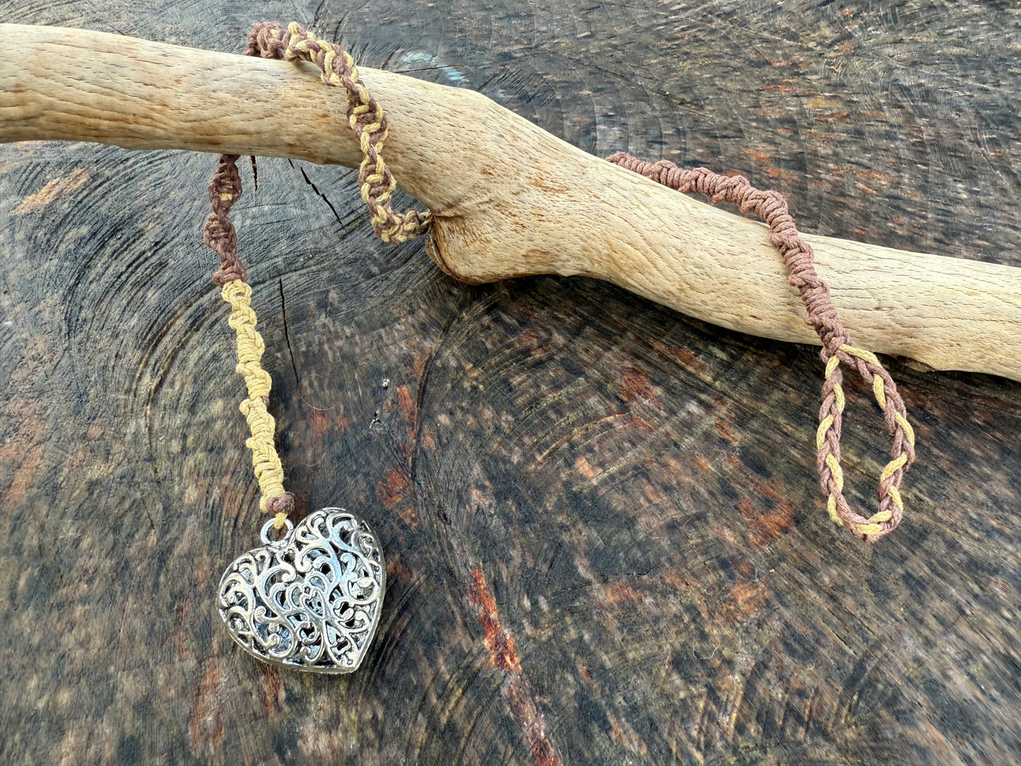 Macrame Hair Wrap - Heart - Ceredigion Dreadlocks