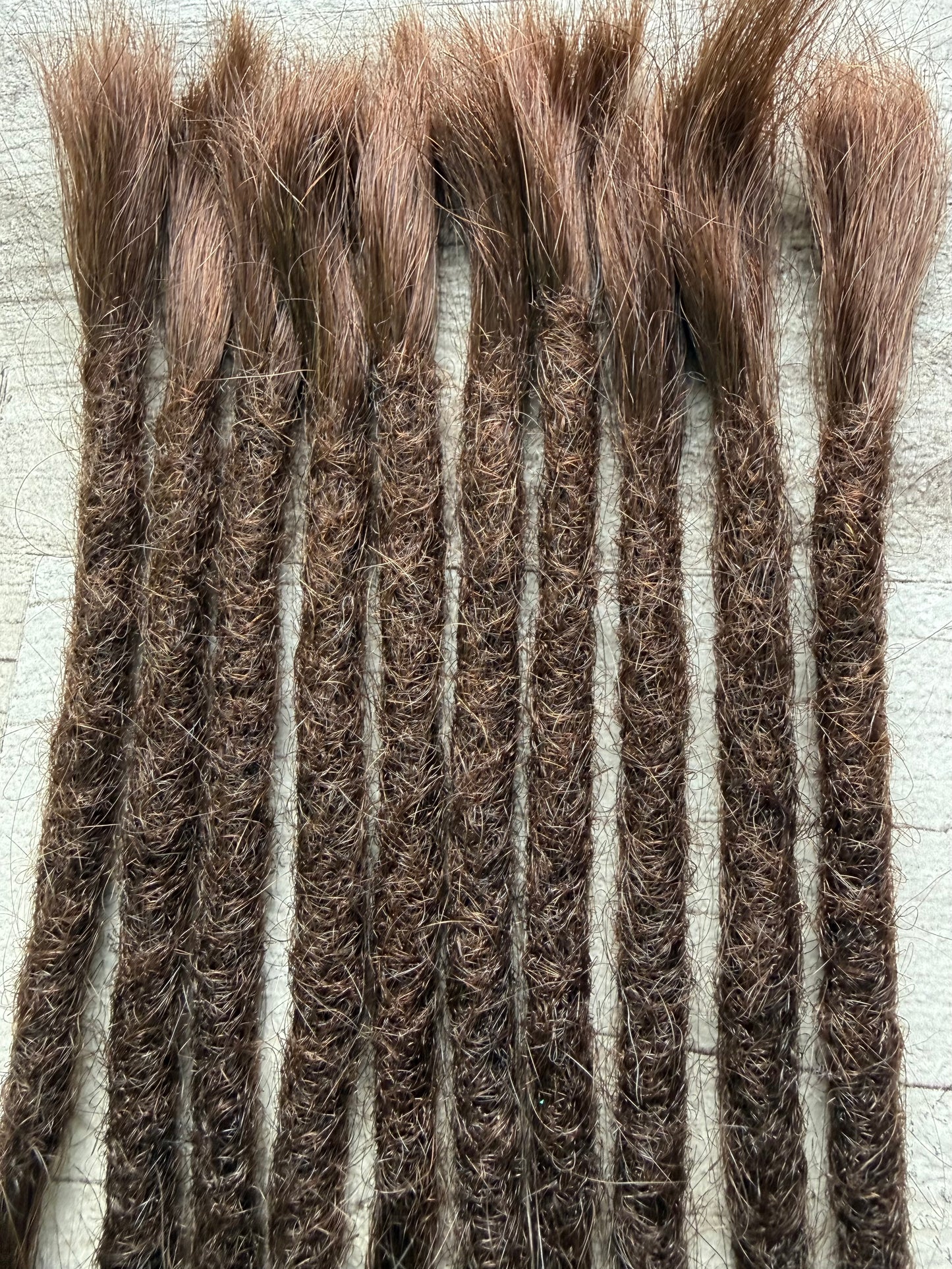 Medium Brown Wave Dreadlock Extensions 13 or 17 Inch - Ceredigion Dreadlocks