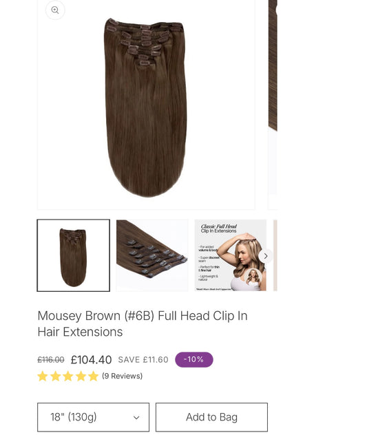 Deposit: Clair 6B 18 inch - Ceredigion Dreadlocks