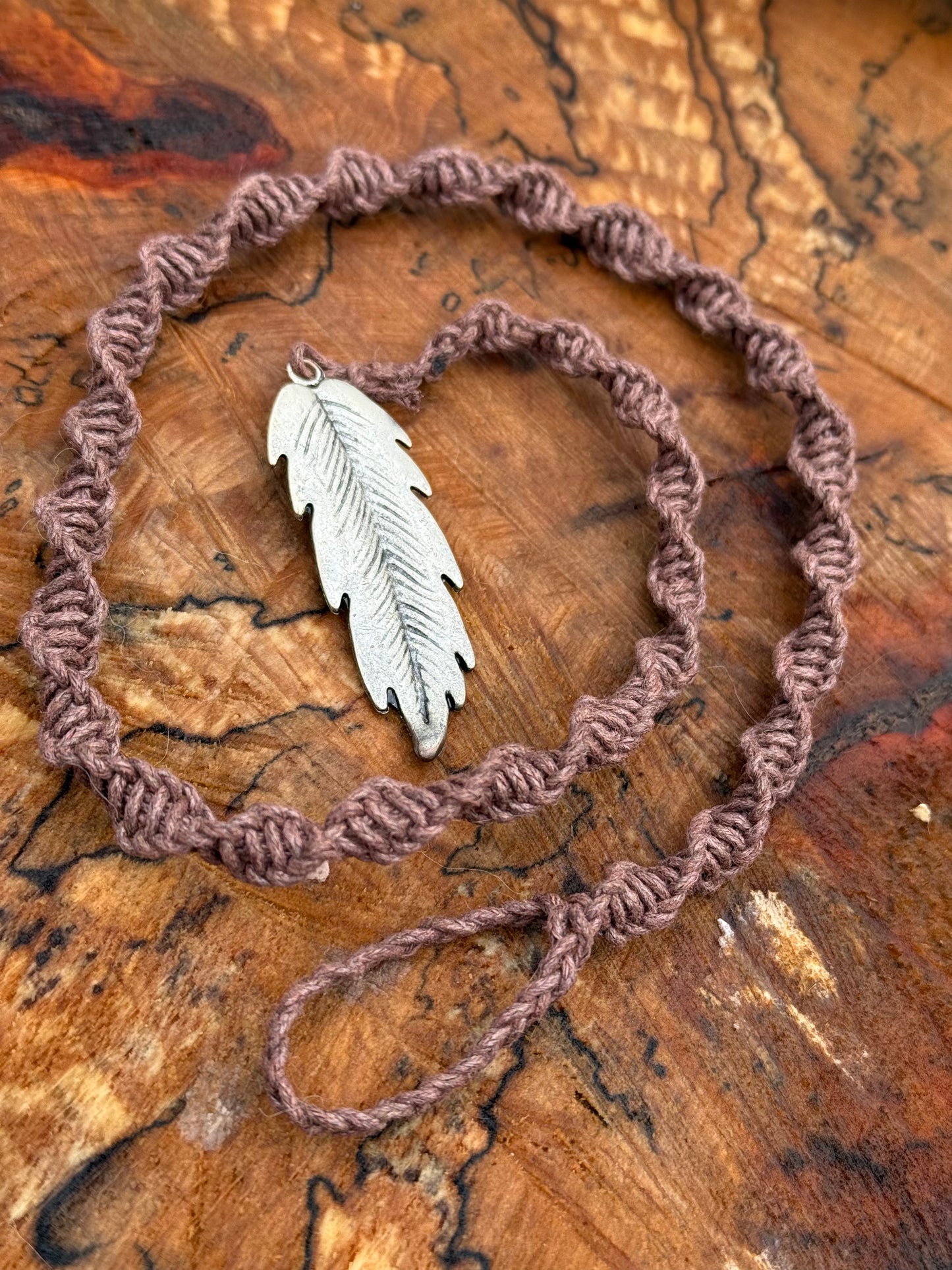 Macrame Hair Wrap - Silver Feather - Ceredigion Dreadlocks