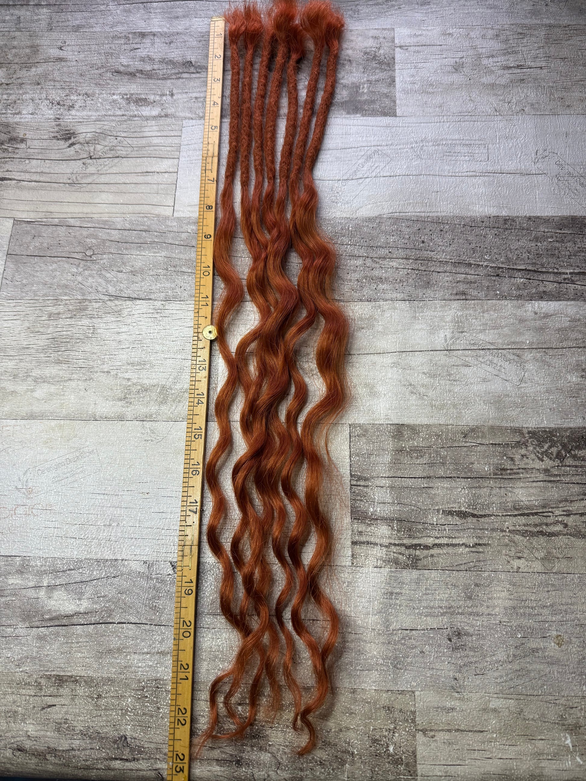 Firey Copper Curly Hair Extensions 24 Inch - Ceredigion Dreadlocks