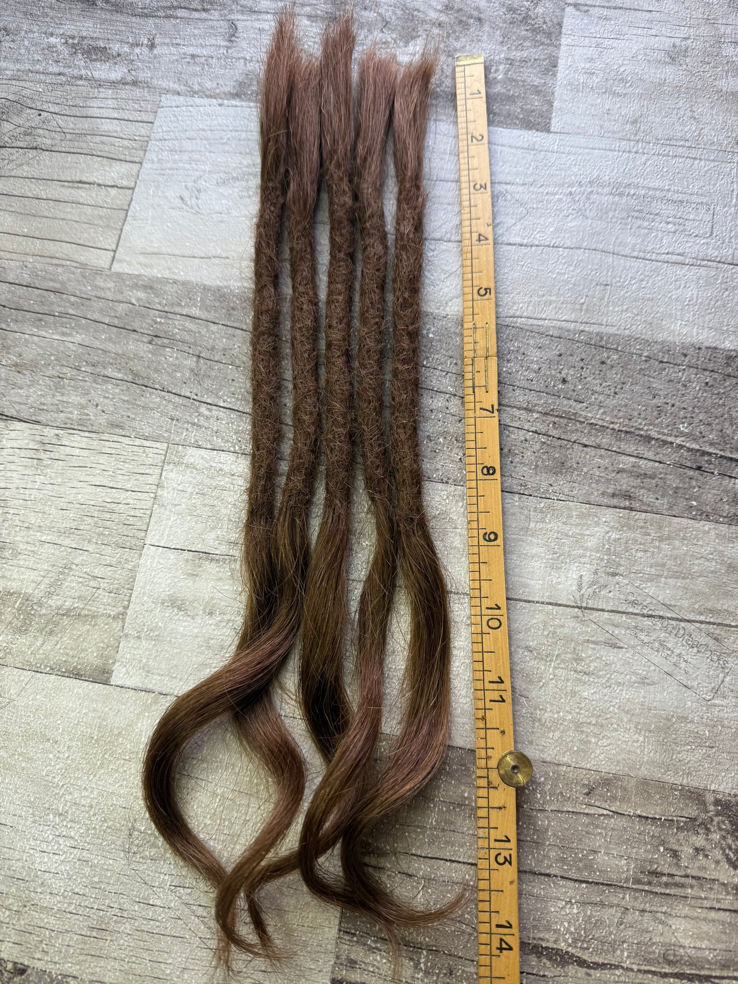 Dark Auburn 15 inch Curly Extensions - Ceredigion Dreadlocks