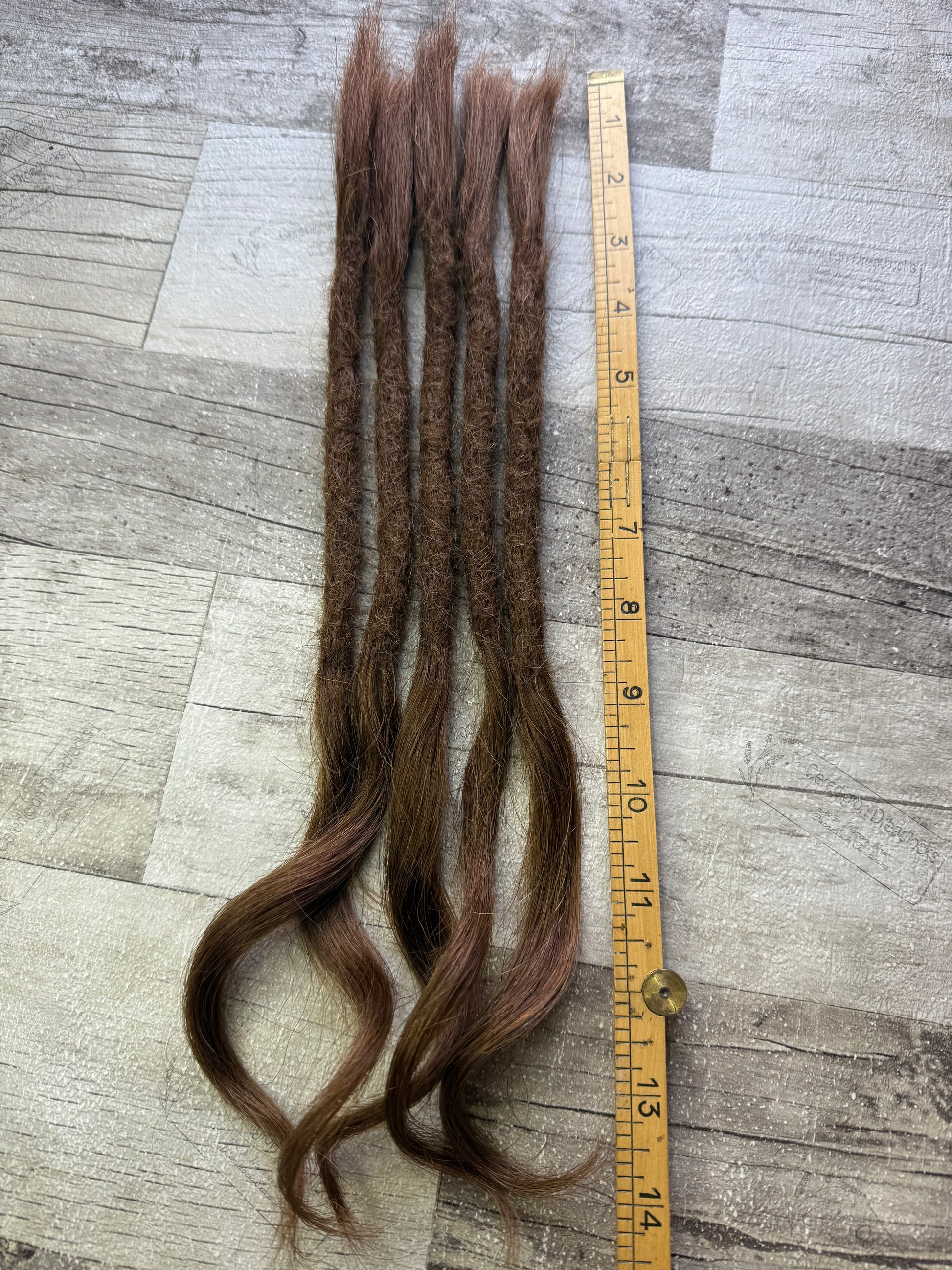 Dark Auburn 15 inch Curly Extensions - Ceredigion Dreadlocks