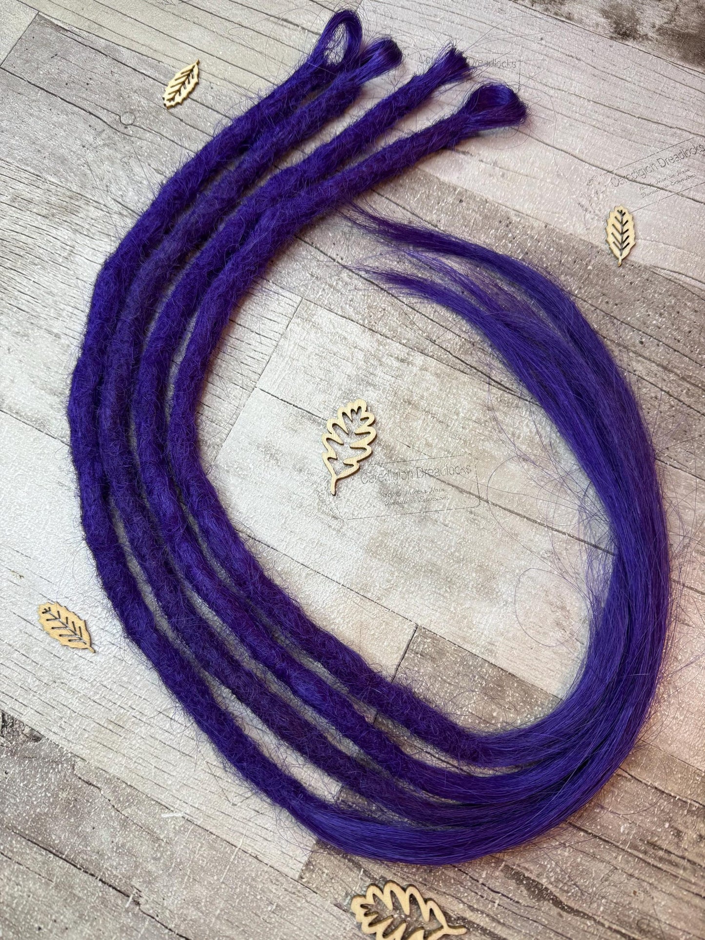 Single Ended Purple Dreadlock Extensions 24 Inch