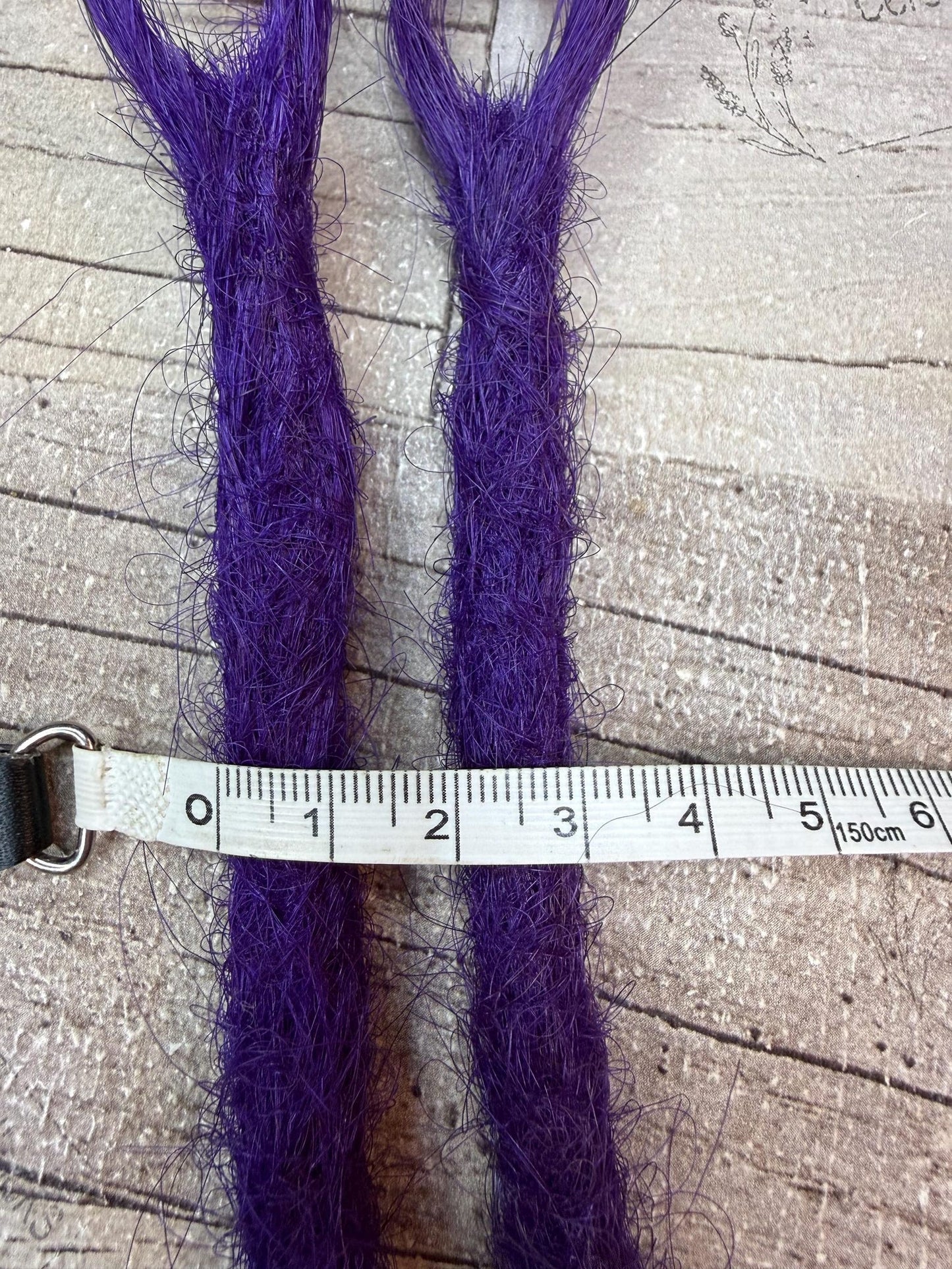 Single Ended Purple Dreadlock Extensions 24 Inch