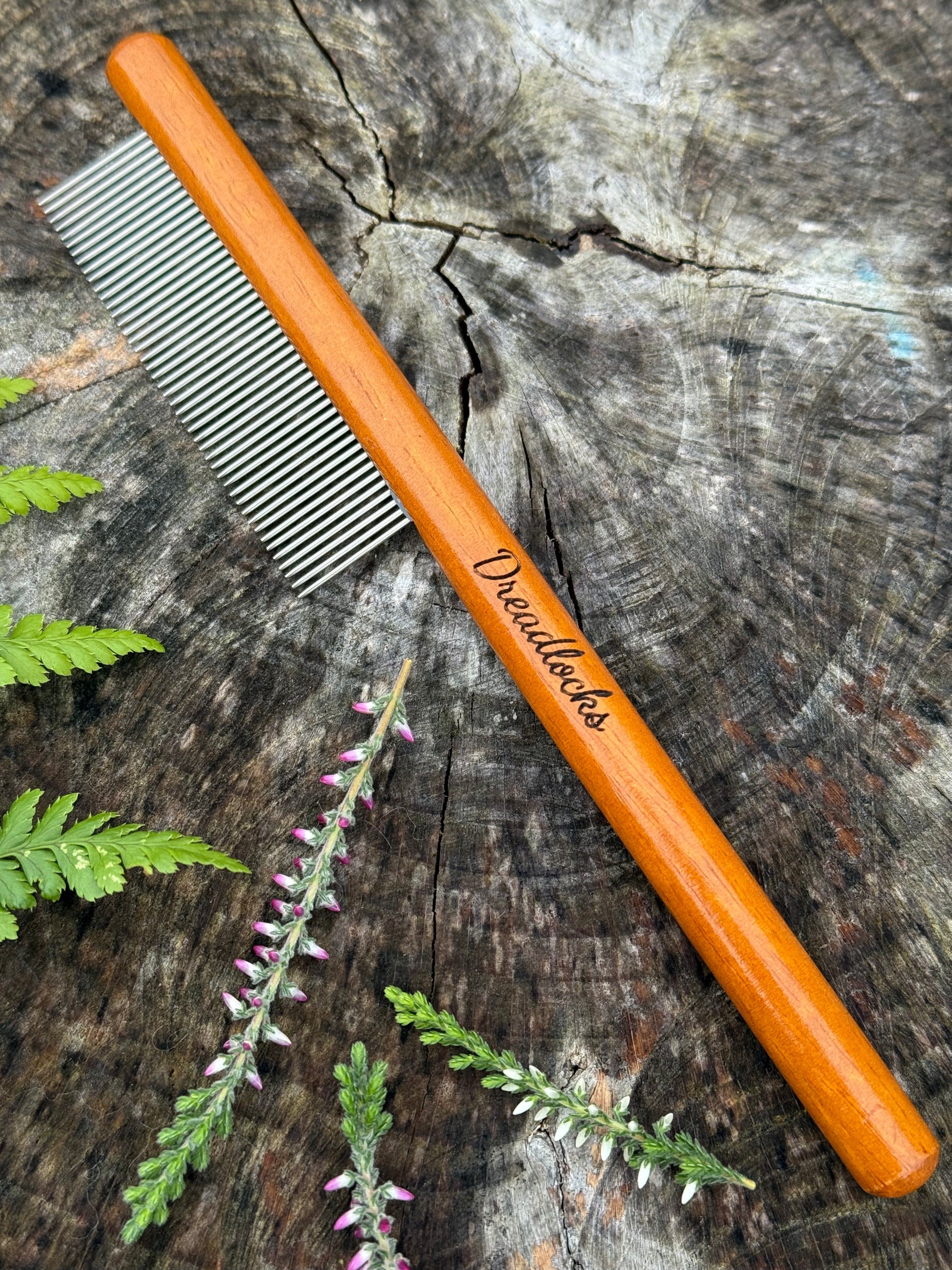 Wooden Dreadlock Comb - Ceredigion Dreadlocks
