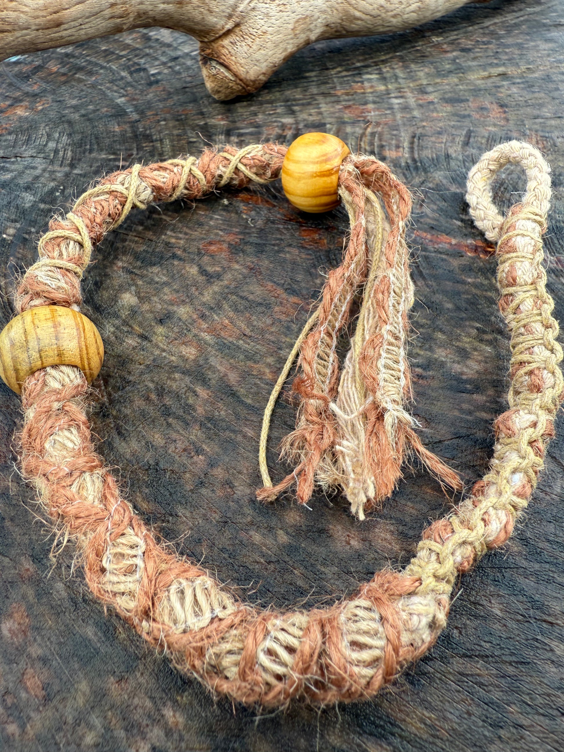 Macrame Hair Wrap - Jute - Ceredigion Dreadlocks