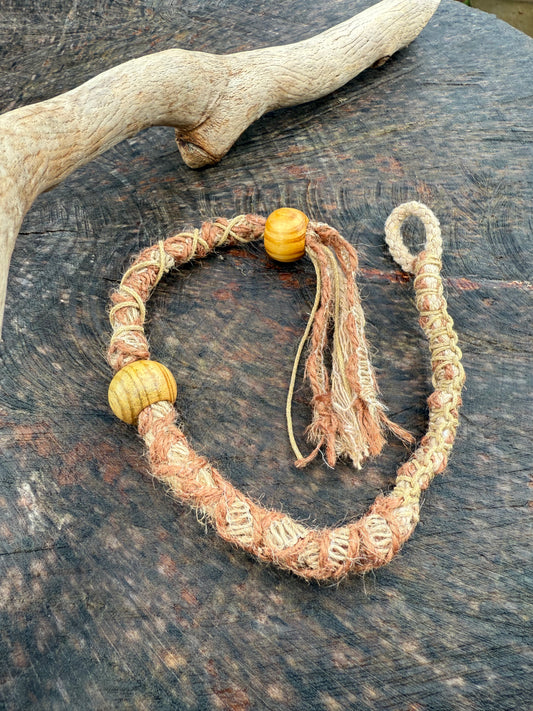 Macrame Hair Wrap - Jute - Ceredigion Dreadlocks