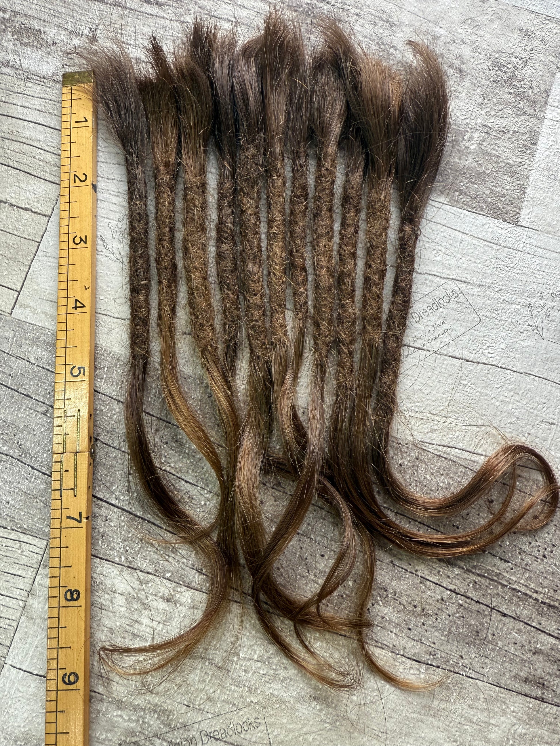 Raw Mixed Brown 10 Inch Wavy - Ceredigion Dreadlocks