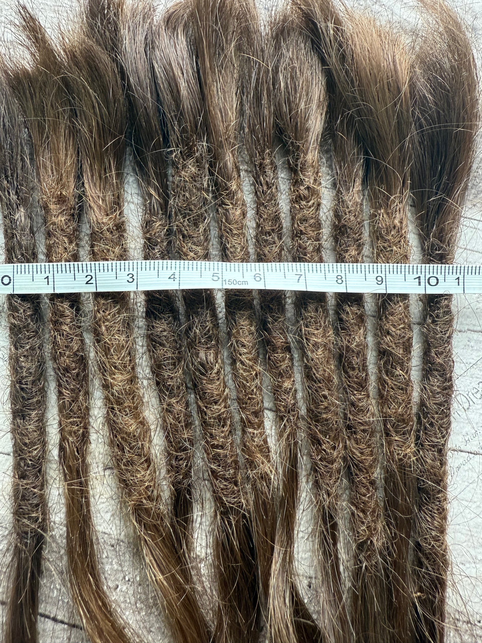 Raw Mixed Brown 10 Inch Wavy - Ceredigion Dreadlocks