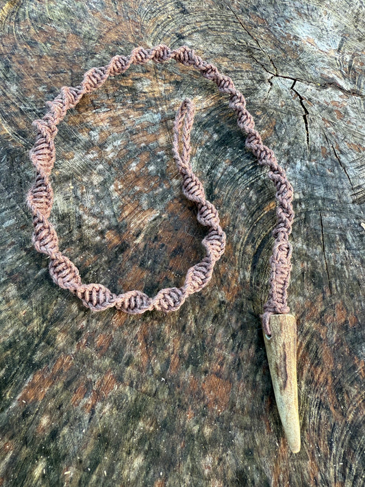 Macrame Hair Wrap - Simple Antler - Ceredigion Dreadlocks