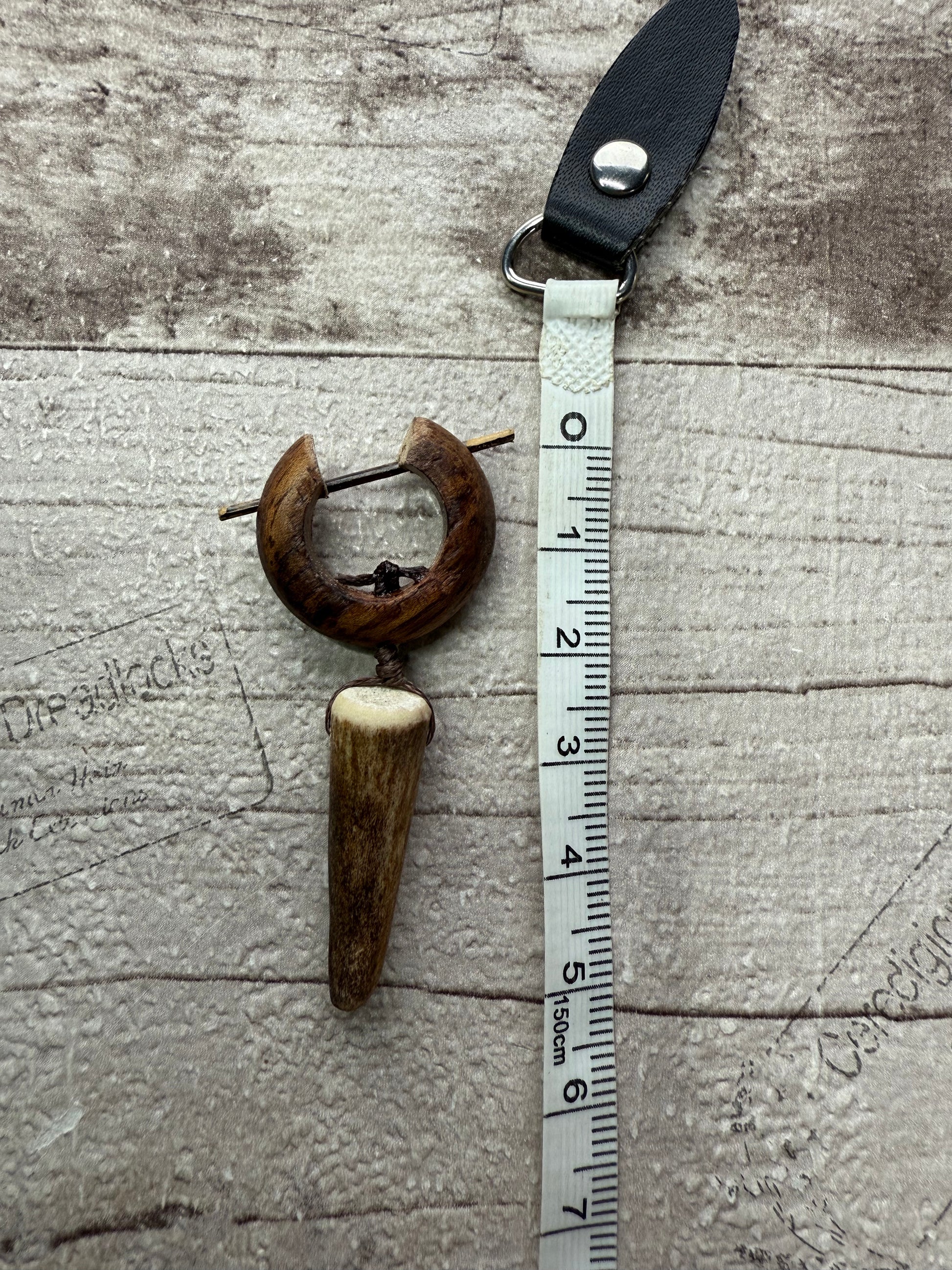 Antler Tip Wooden Earring - Ceredigion Dreadlocks