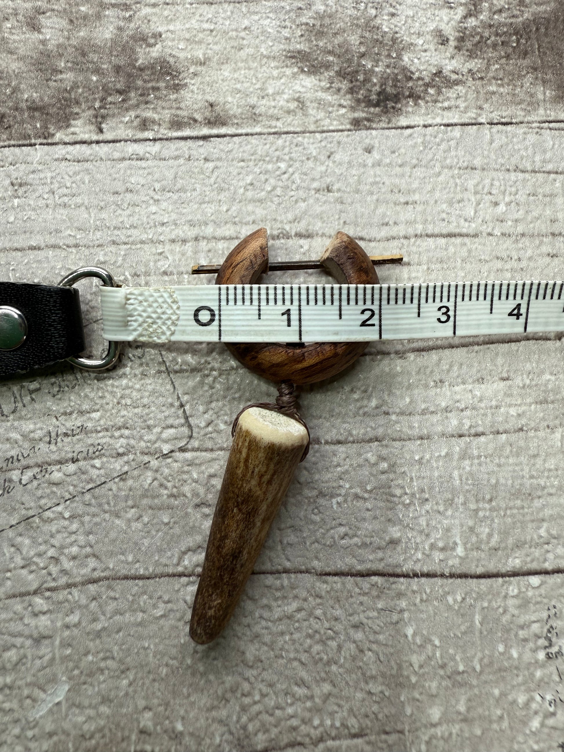 Antler Tip Wooden Earring - Ceredigion Dreadlocks