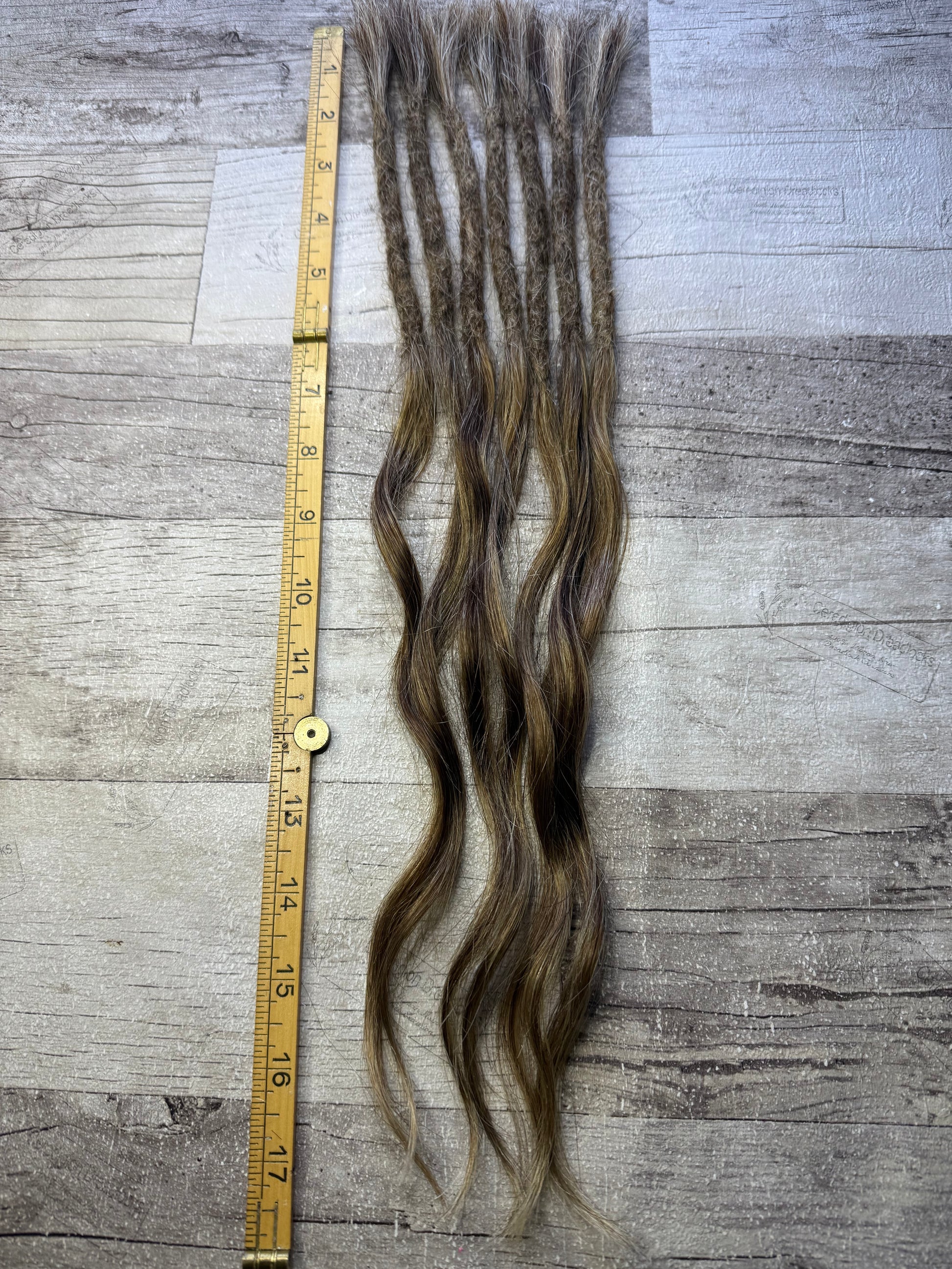 Mixed Blonde Brown Extensions 17 Inch - Ceredigion Dreadlocks
