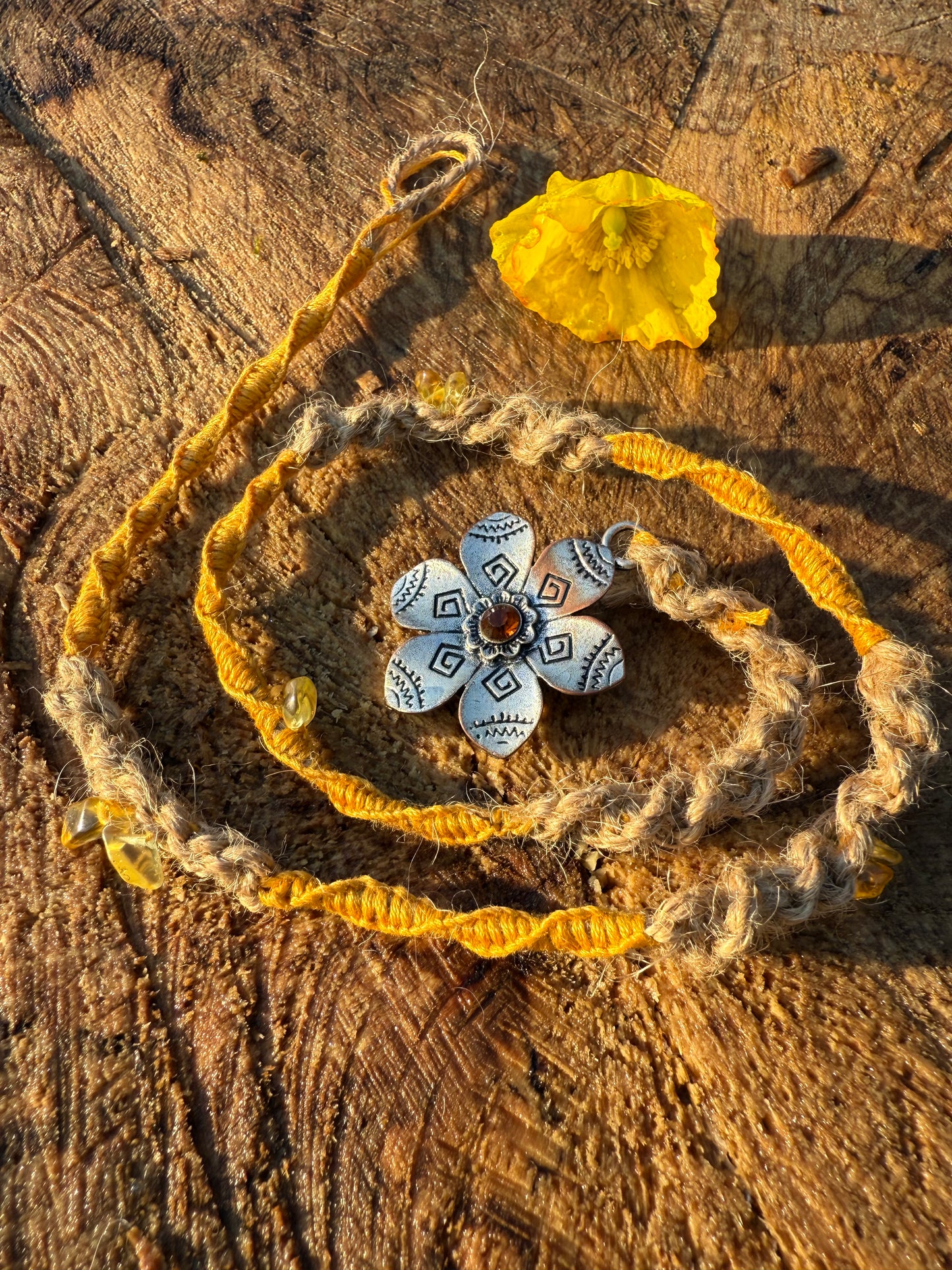 Macrame Hair Wrap - Flower - Ceredigion Dreadlocks
