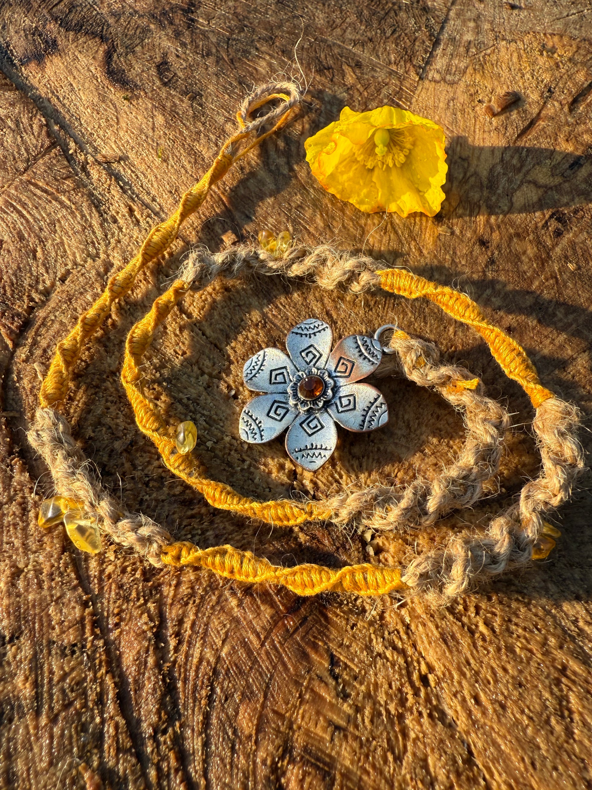 Macrame Hair Wrap - Flower - Ceredigion Dreadlocks