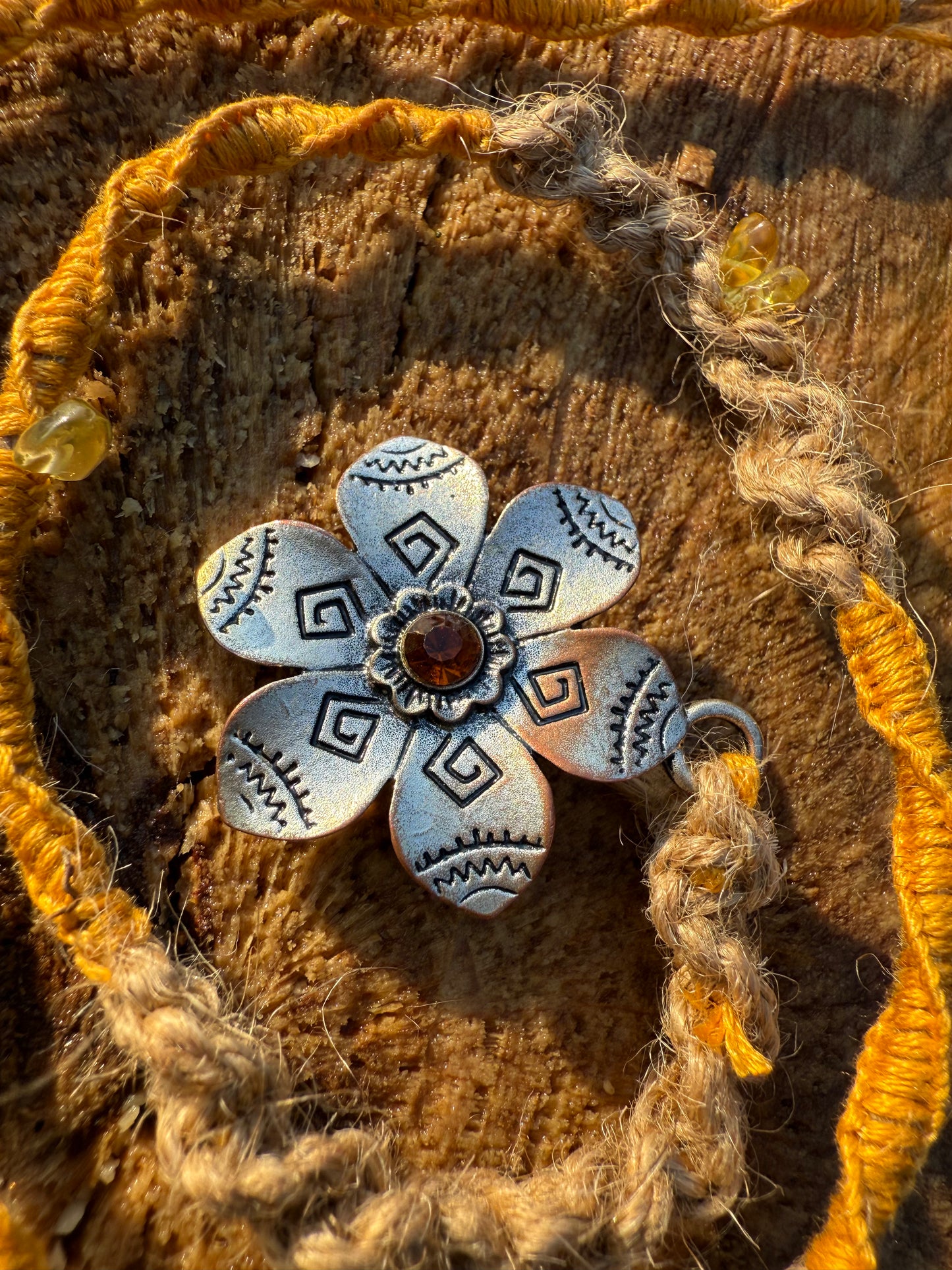 Macrame Hair Wrap - Flower - Ceredigion Dreadlocks