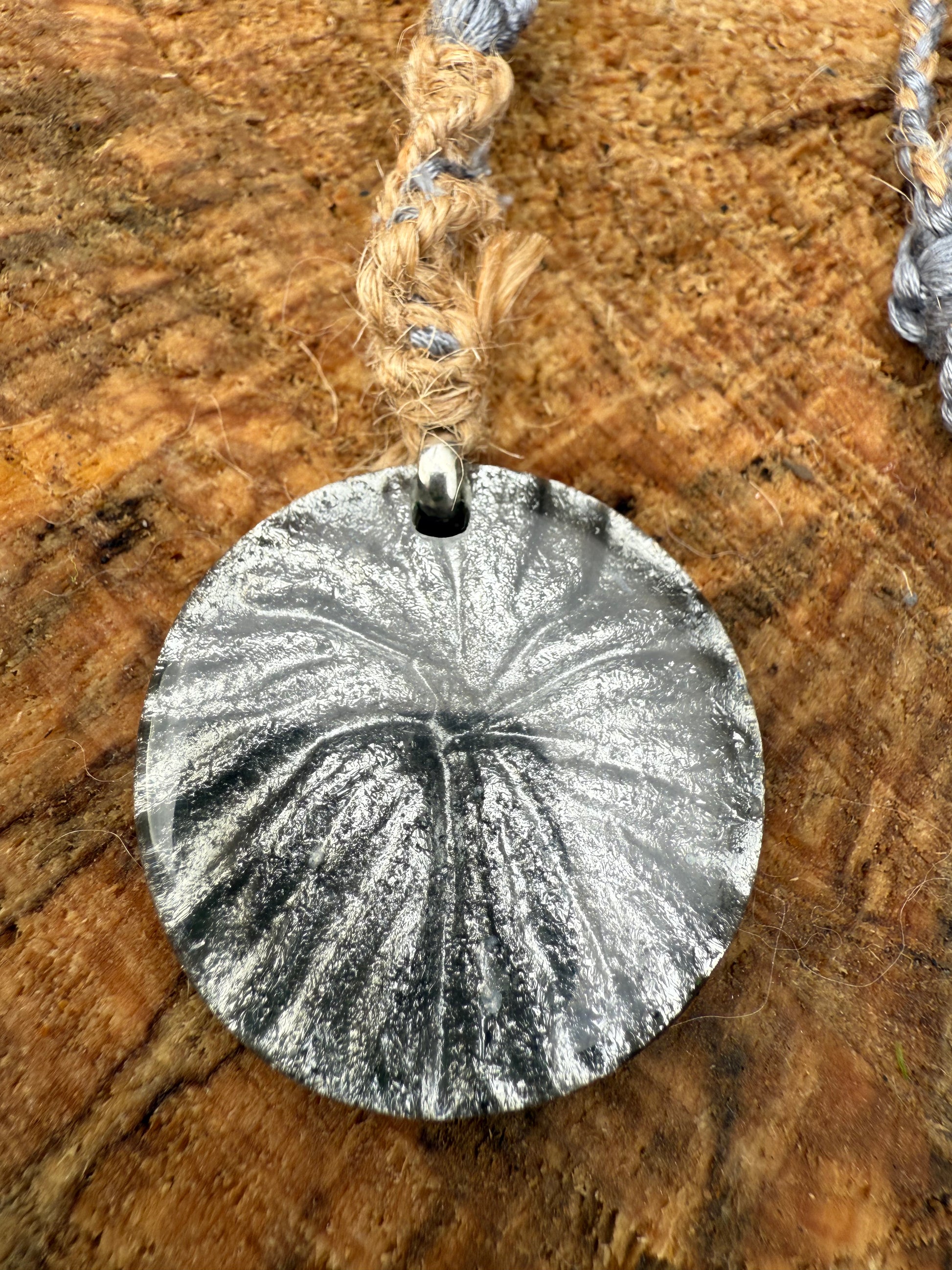 Macrame Hair Wrap - Grey - Ceredigion Dreadlocks