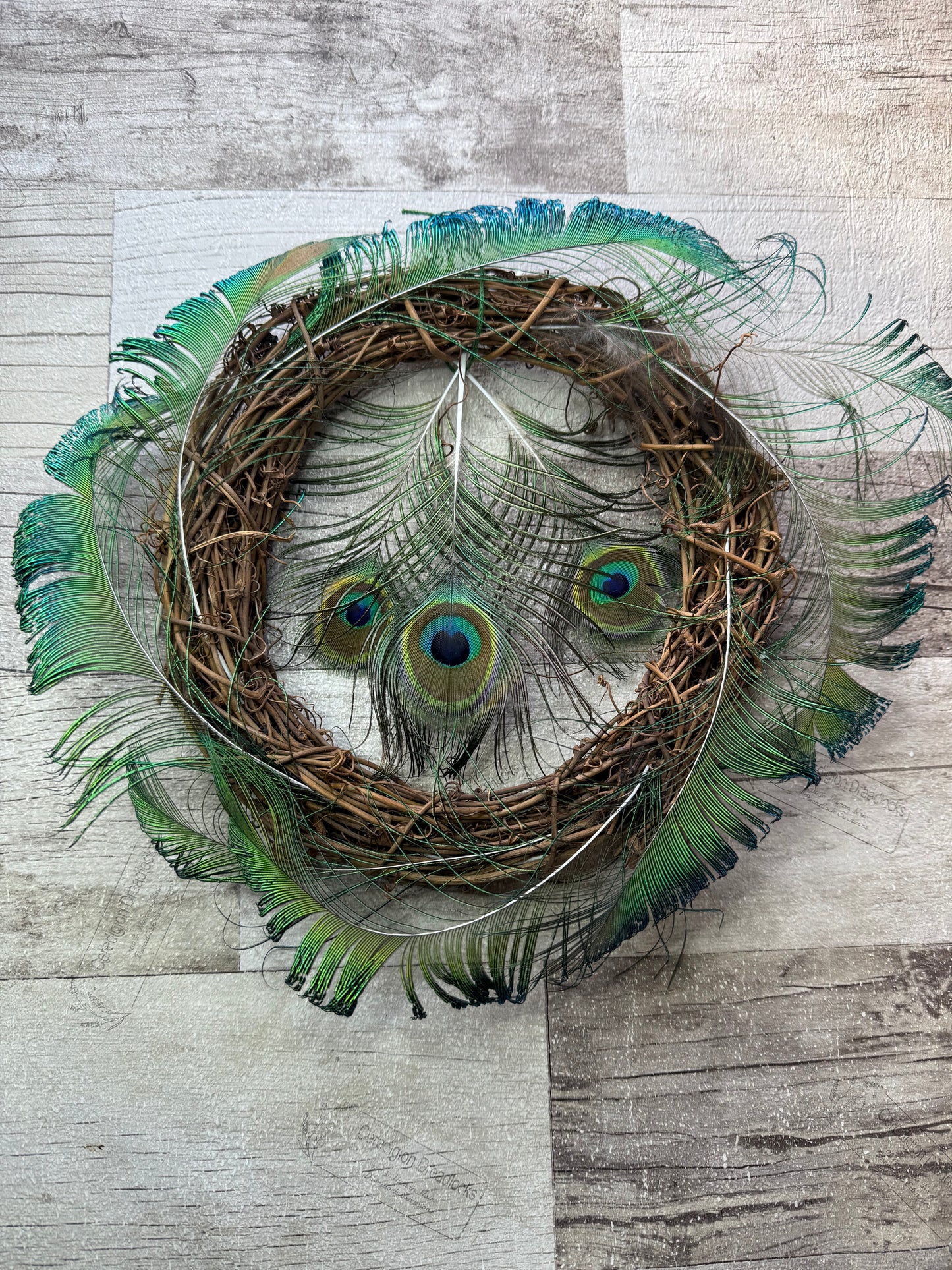Peacock Feather Wreath