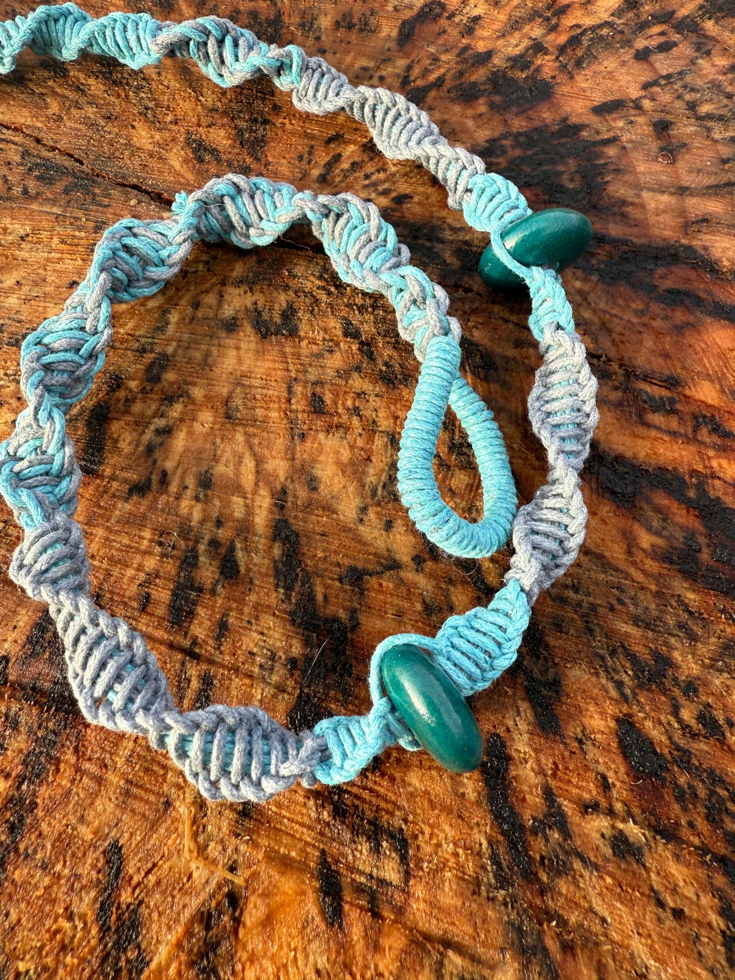 Macrame Hair Wrap - Peacock