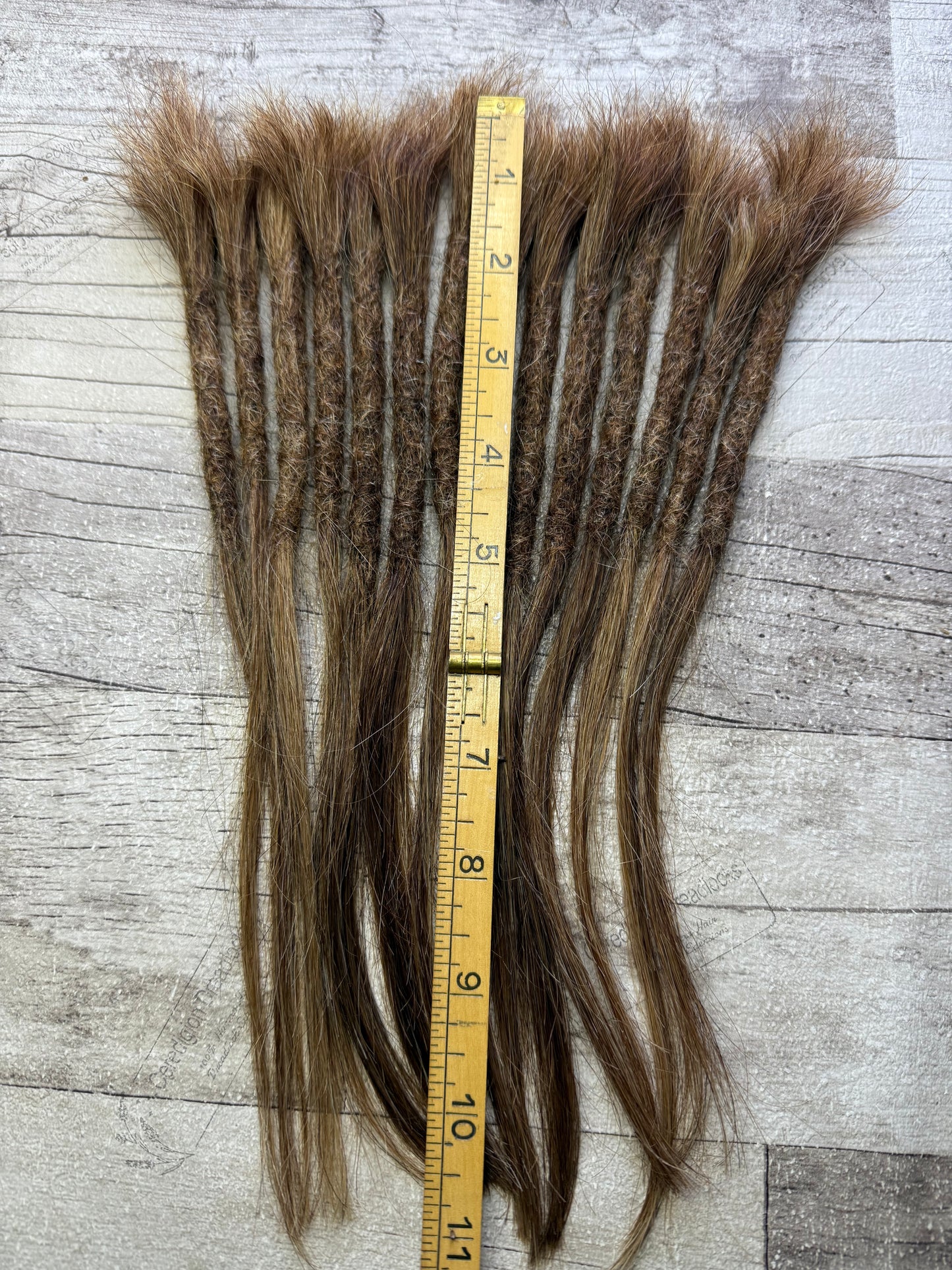 Mixed Blonde Brown Dreadlock Extensions 11 inch
