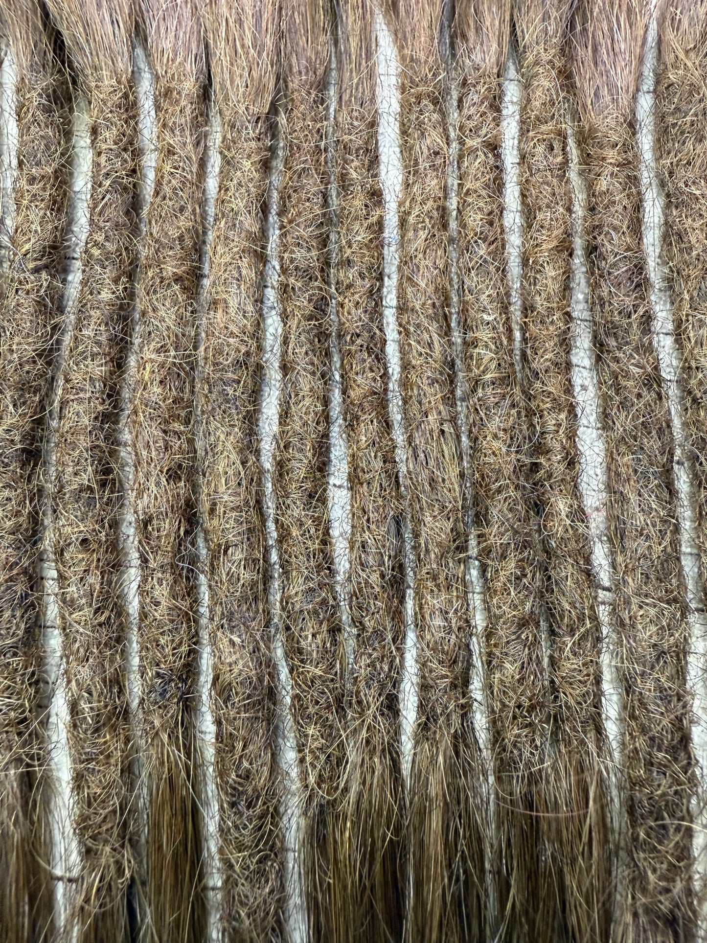 Medium Brown Straight Dreadlock Extensions 13 Inch