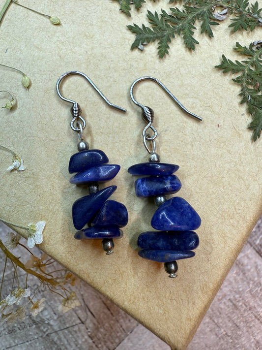 Earrings - Lapis Lazuli - Ceredigion Dreadlocks