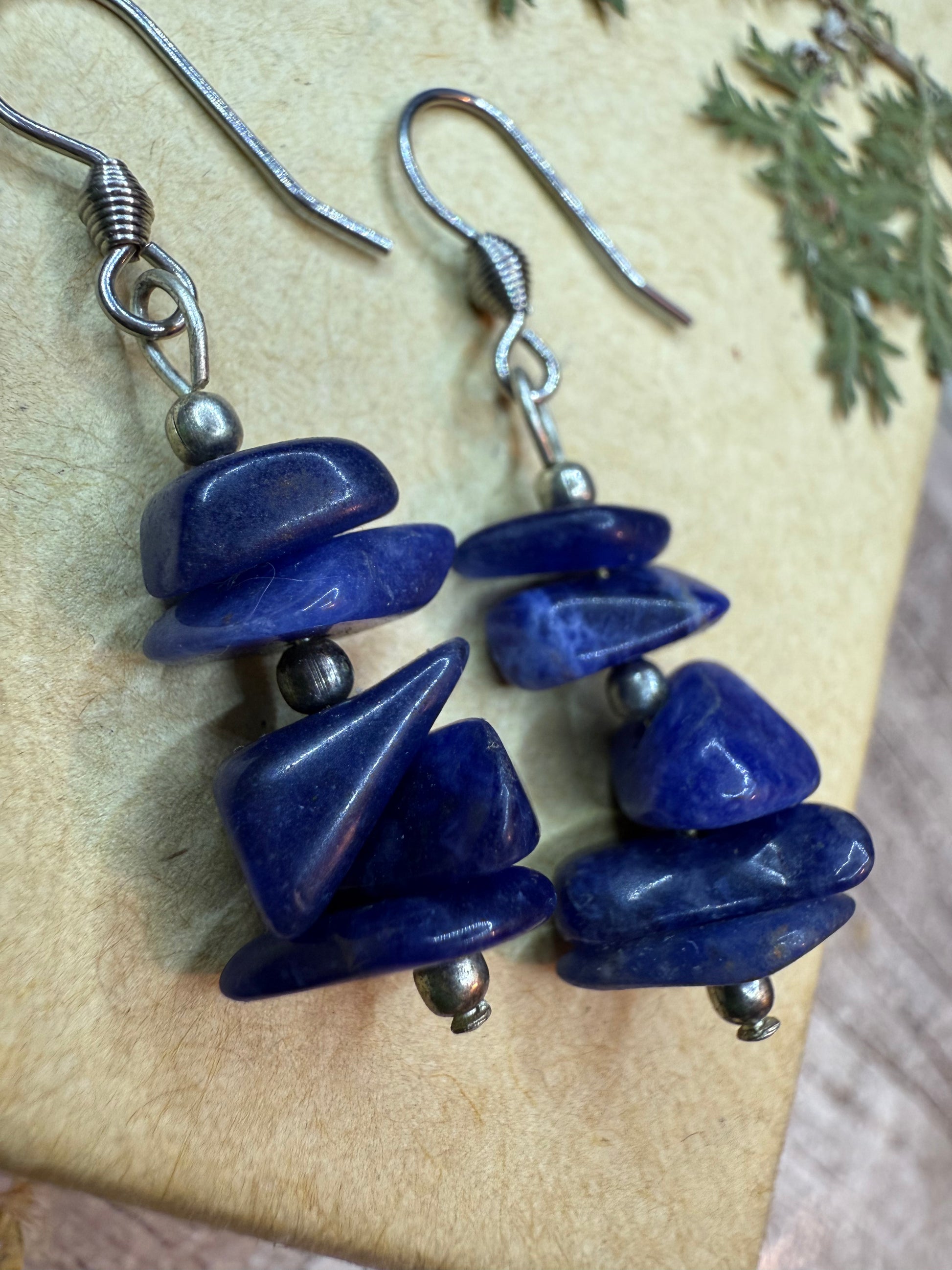 Earrings - Lapis Lazuli - Ceredigion Dreadlocks