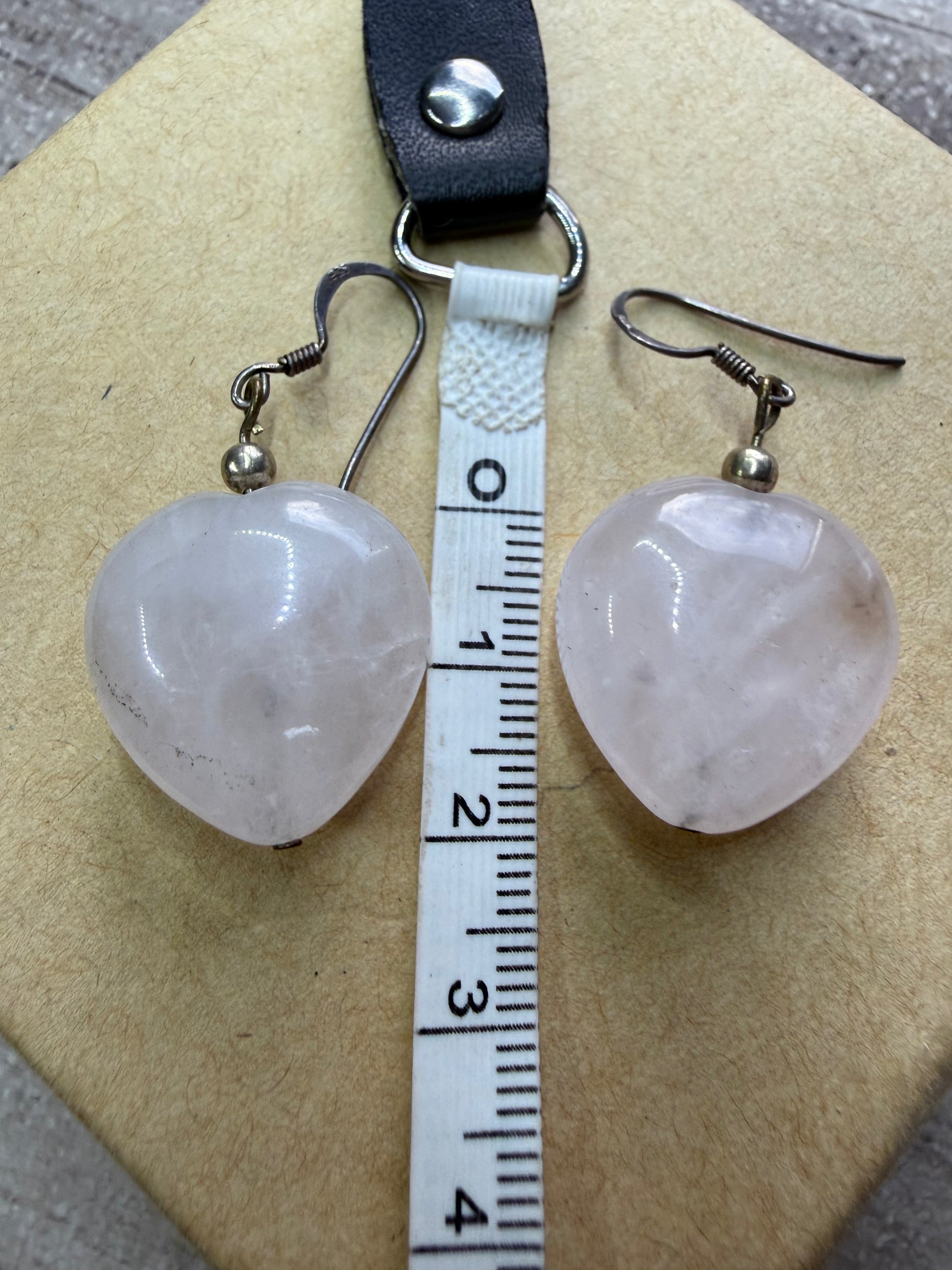 Sterling Silver & Rose Quartz Earrings - Ceredigion Dreadlocks